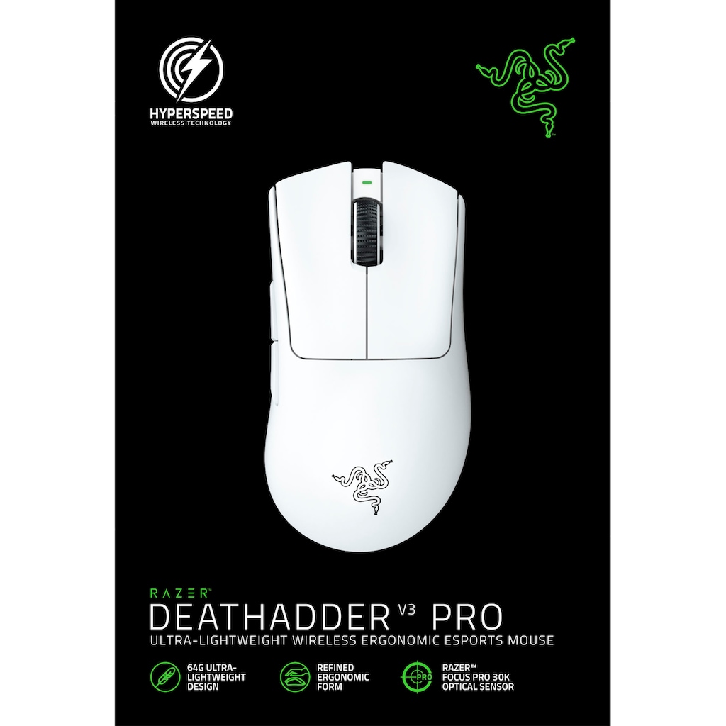 RAZER Gaming-Maus »DeathAdder V3 Pro«, RF Wireless-kabelgebunden