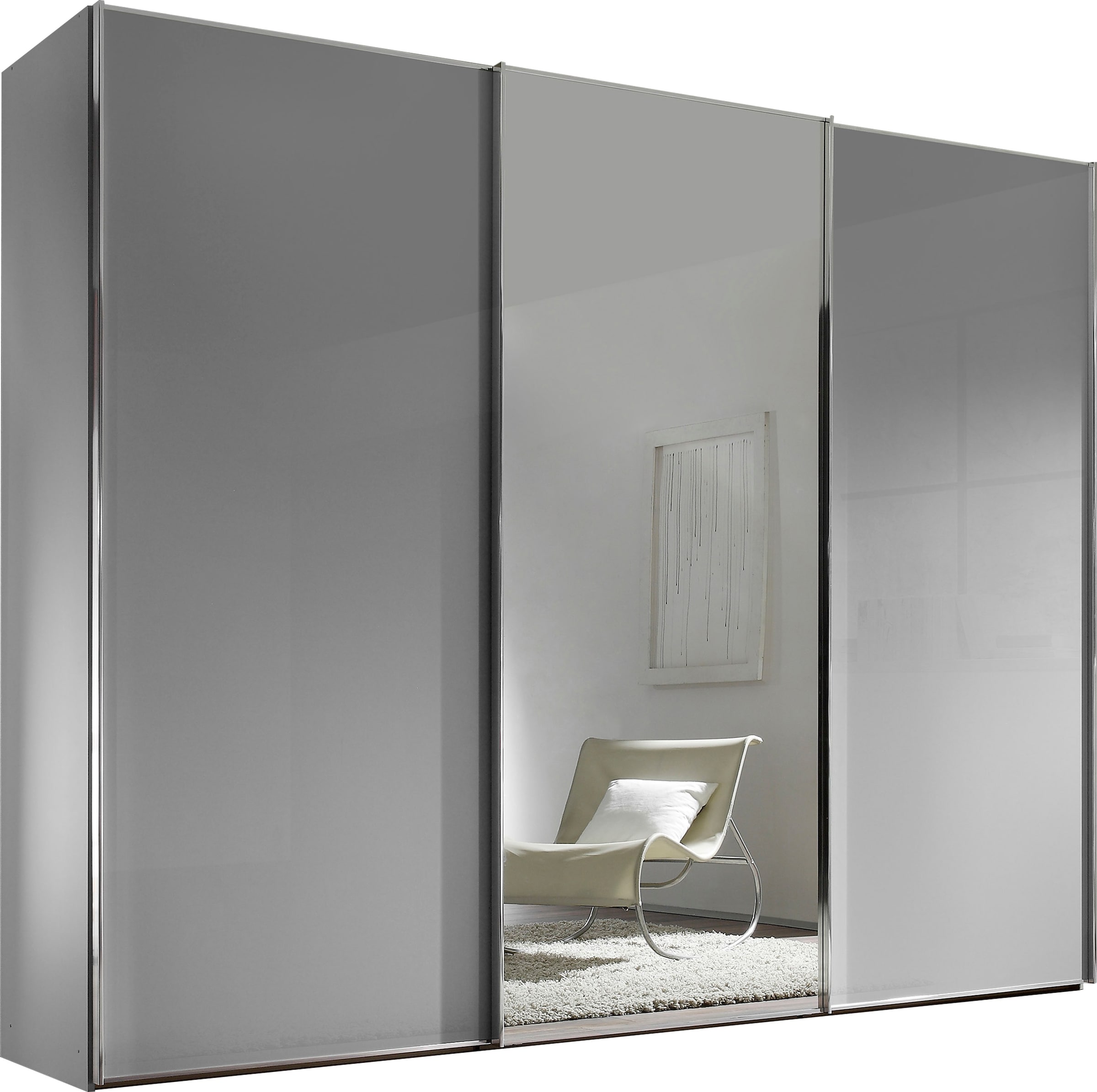 STAUD Schwebetürenschrank "Sinfonie Plus, edles Design in hochwertiger Qualität, Made in Germany" Mit Spiegeltür und vier verschiedenen Ausstattungsvarianten
