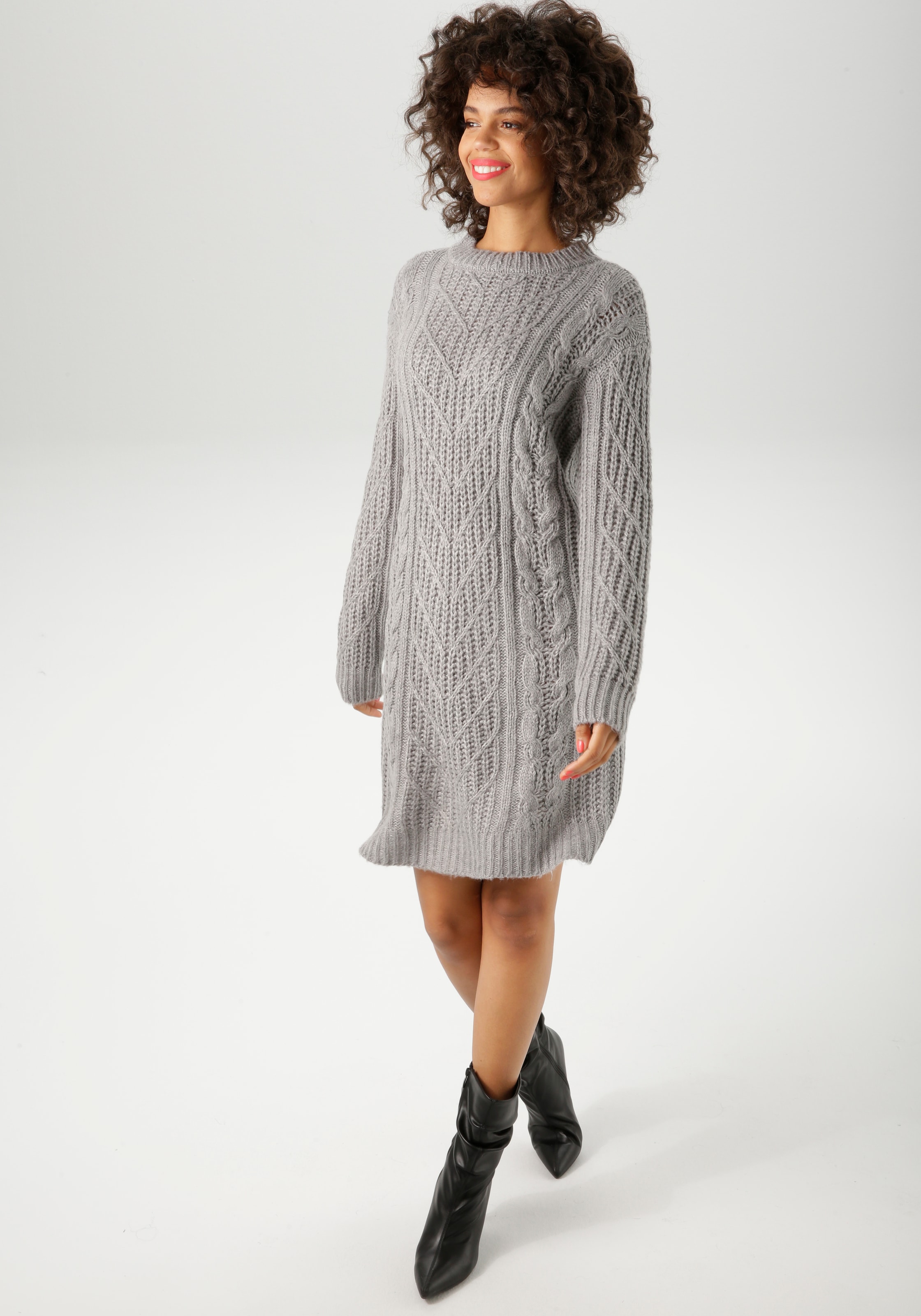Aniston CASUAL Strickkleid im trendigen Muster-Mix günstig online kaufen