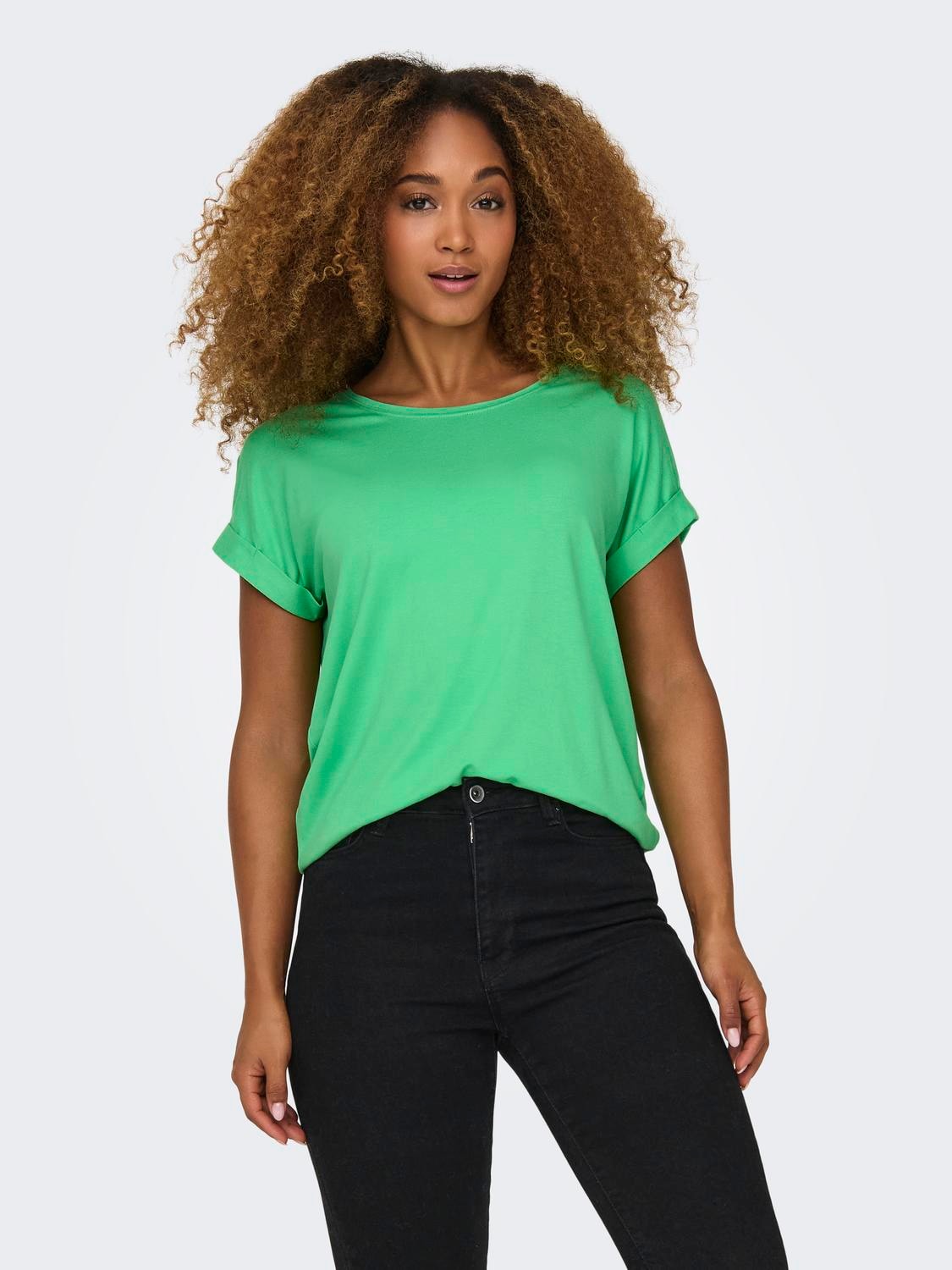 ONLY T-Shirt "ONLMOSTER – Kurzarmshirt mit Aufschlag und klassischem Look", günstig online kaufen