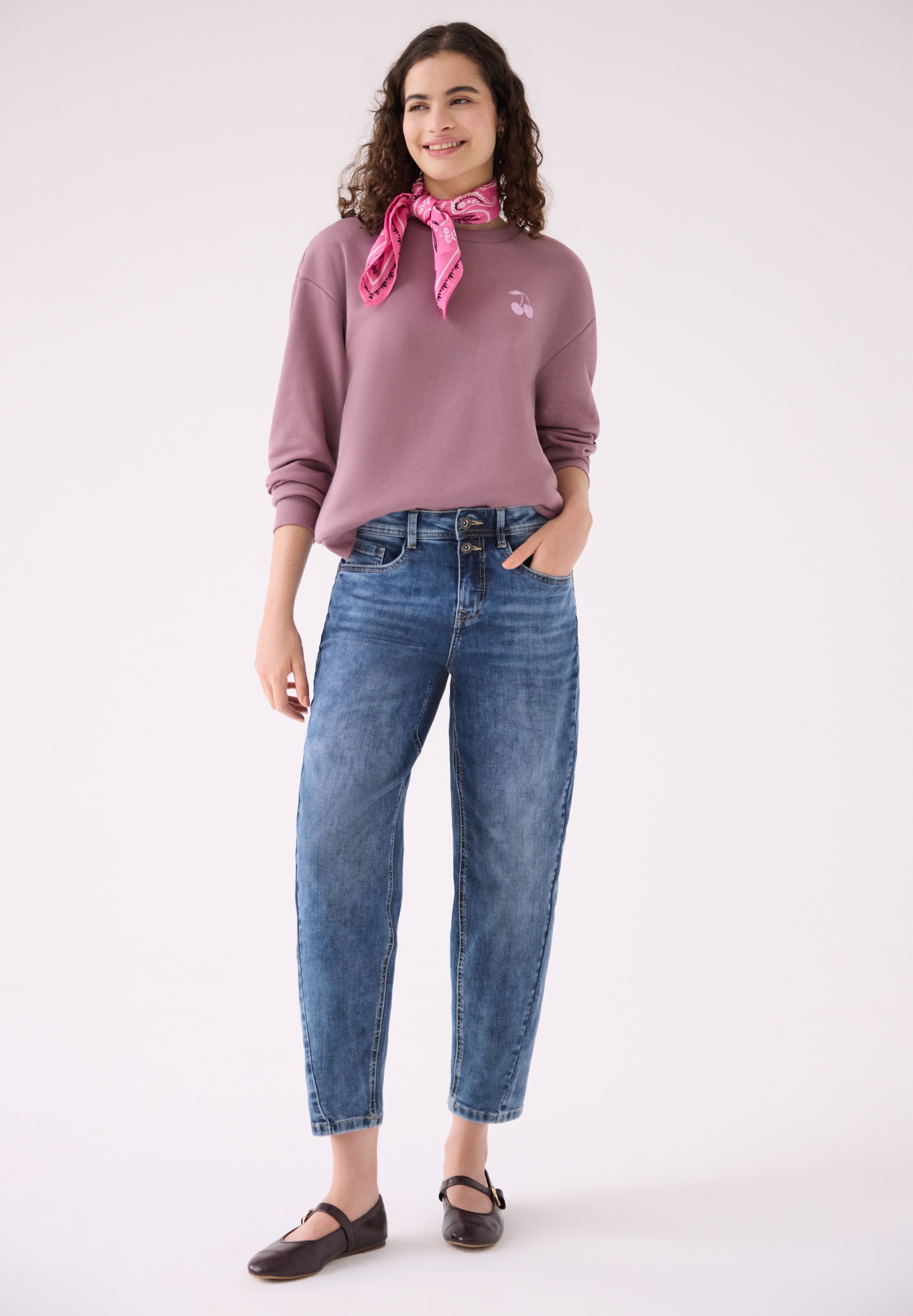 STREET ONE STUDIO Loose-fit-Jeans High Waist