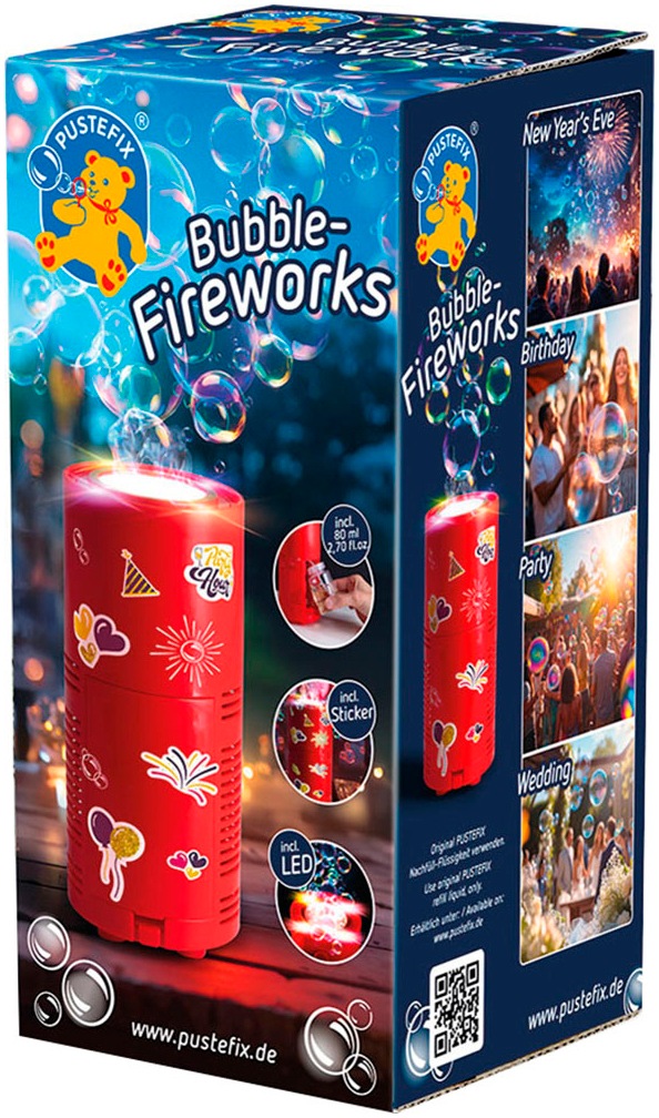 PUSTEFIX Seifenblasen Kanone »Bubble Feuerwerk«, mit LED-Licht