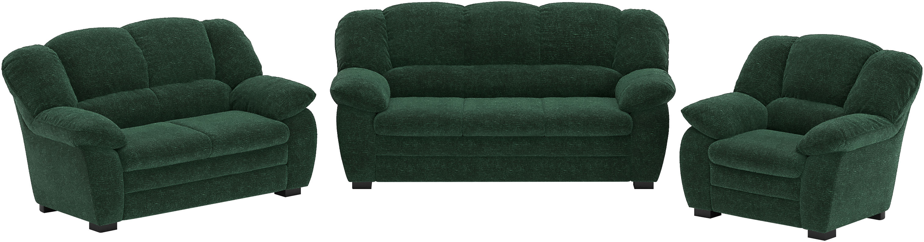 COTTA Polstergarnitur "Casino, 3tlg. Set, Sofa Wohnzimmer Garnitur, Wellenunterfederung" Set, 3 tlg. Polstergarnitur, auch als Set erhältlich