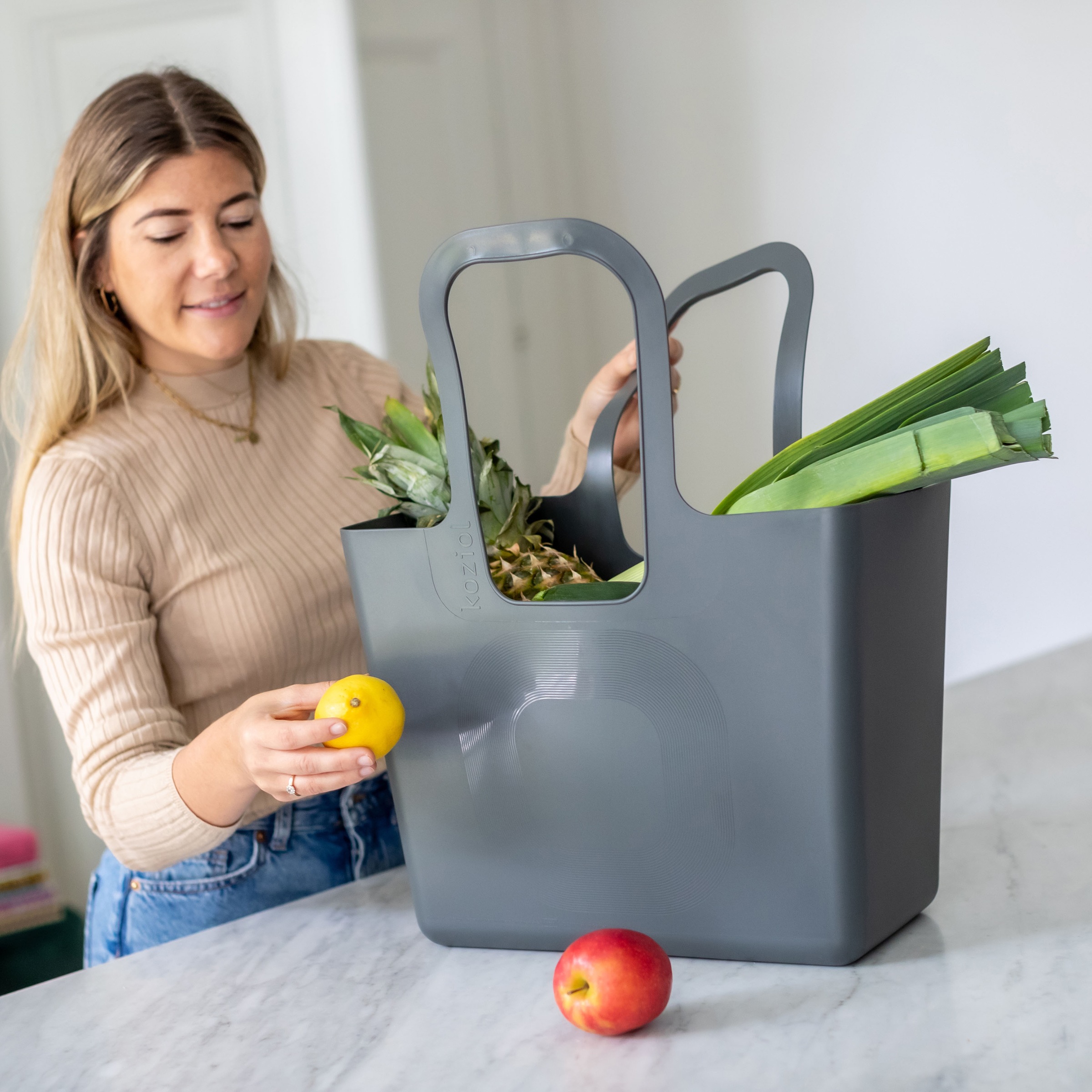 KOZIOL Henkeltasche »XL«, (1 tlg.), 100%recycelbar,100%made in Germany,CO² neutrale Produktion,melaminfrei