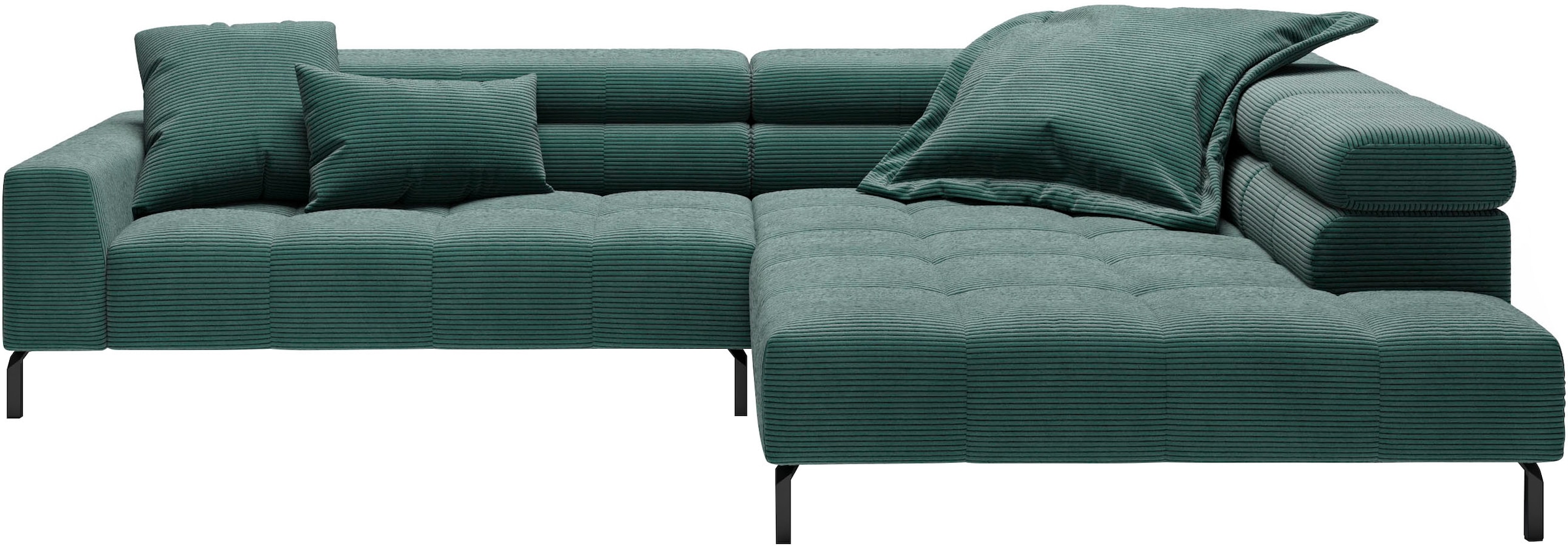 Home affaire Ecksofa "Claya, 311 cm breit, L-Form, inkl. Kopfteilverstellung" ohne elektrischen Sitzvorzug