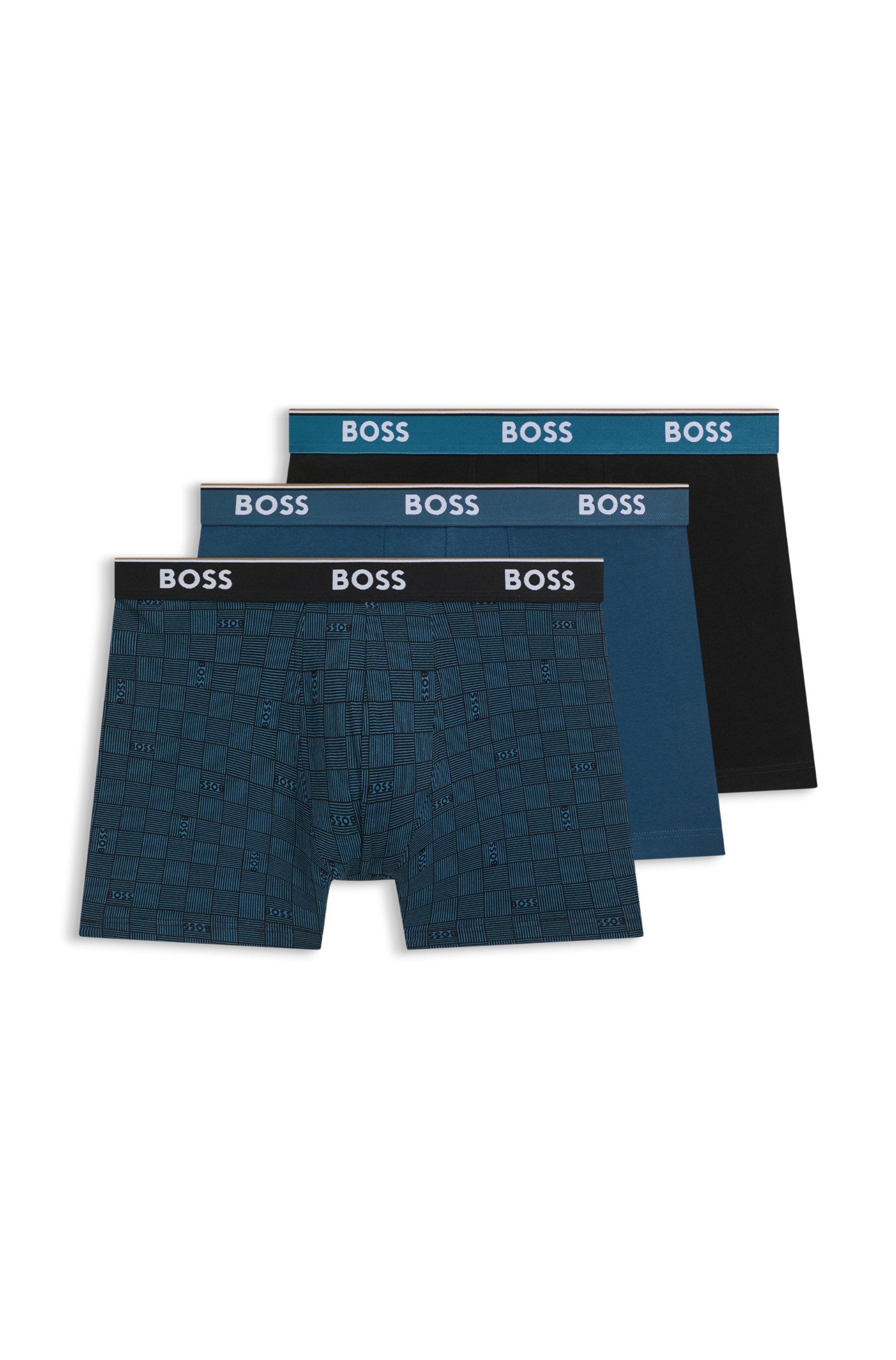 BOSS Boxershorts "Boxer Brief 3P Power Design" 3 Stk. tlg., mit 2x Uni und günstig online kaufen
