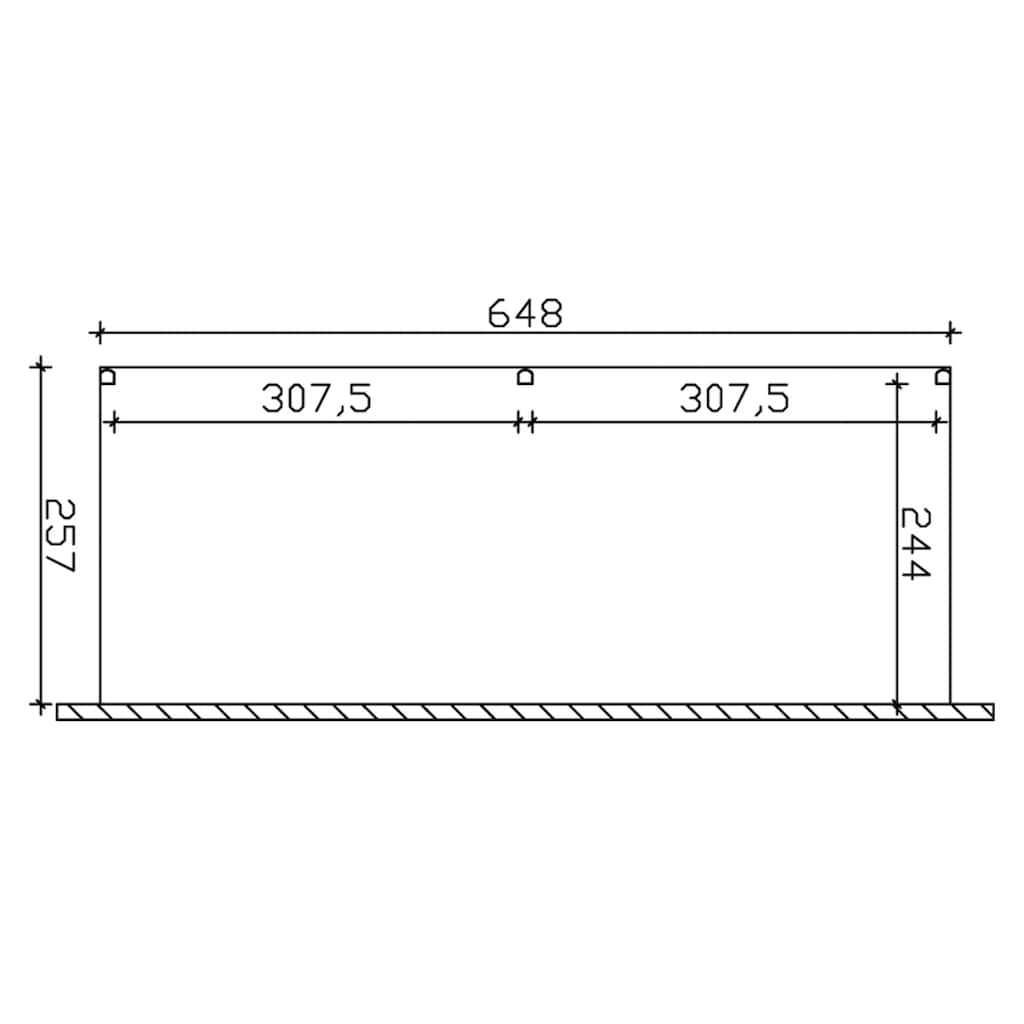 Skanholz Terrassendach »Garda«, BxT: 648x257