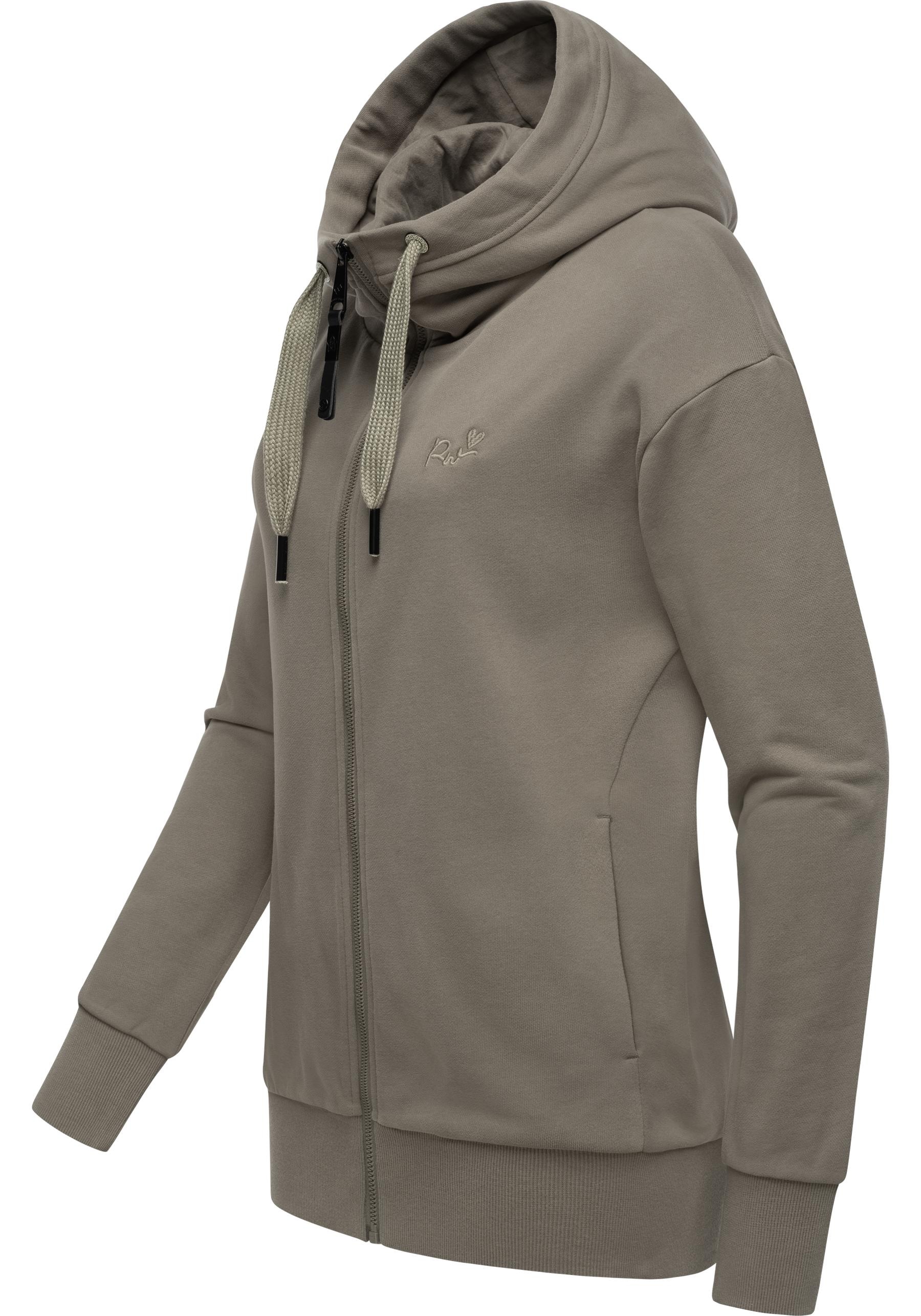 Ragwear Kapuzensweatjacke »Yodis Zip«, weicher Damen Zip-Hoodie mit Kapuze