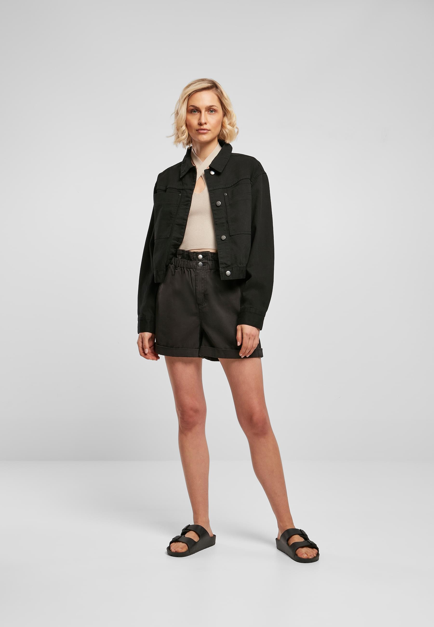 URBAN CLASSICS Allwetterjacke »Urban Classics Damen Ladies Short Boxy Worker Jacket«, (1 St.), ohne Kapuze