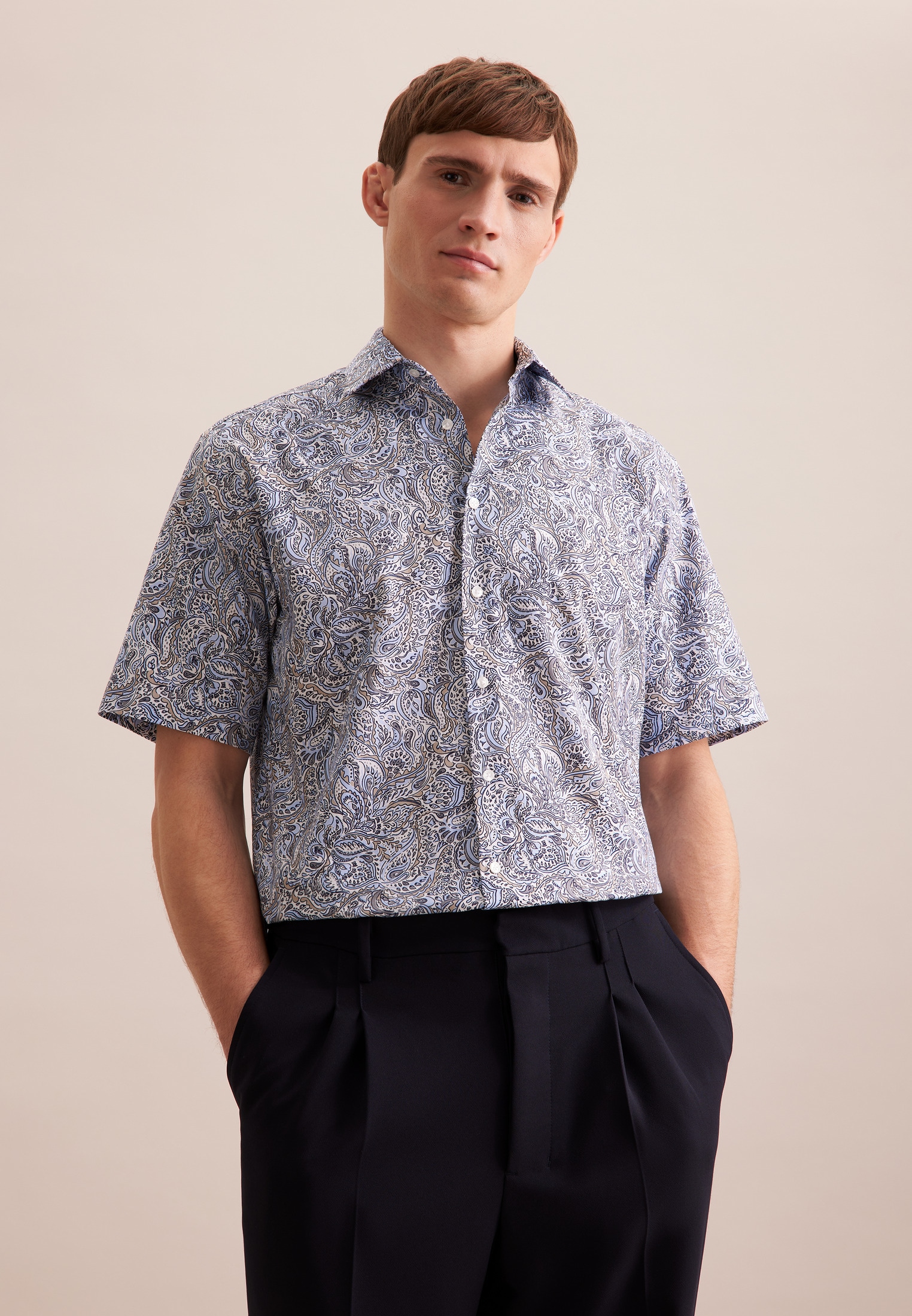 seidensticker Businesshemd "Comfort" Comfort 1/2 Kentkragen Floral günstig online kaufen