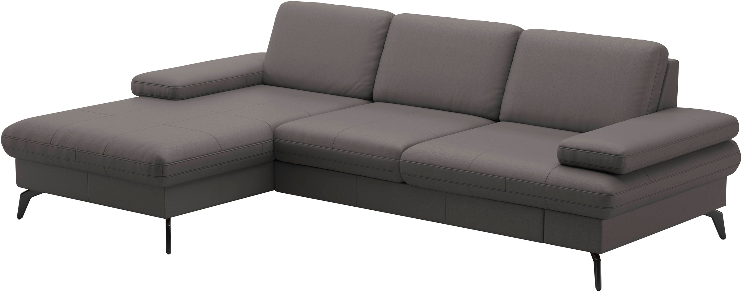 sit&more Ecksofa »Morris L-Form, inkl. Sitztiefenverstellung«, wahlweise mit Armteilverstellung, Bettfunktion & Bettkasten