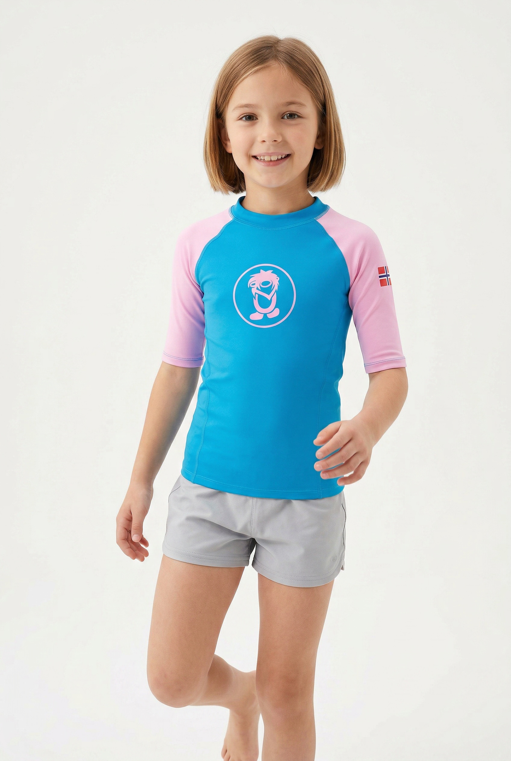 TROLLKIDS Bade-Shirt "KIDS KVALVIKA T" mit UV-Schutzfaktor 50+, kurzärmlig, für Kinder und Jugendliche