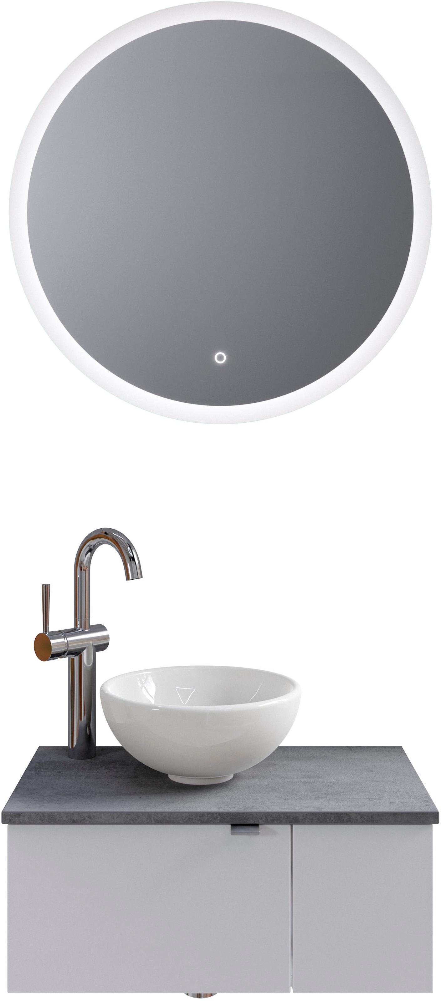 Saphir Badmöbel-Set "Serie 6915" 4 Stk. tlg. Gäste-Bad, 70 cm breit, mit LE günstig online kaufen