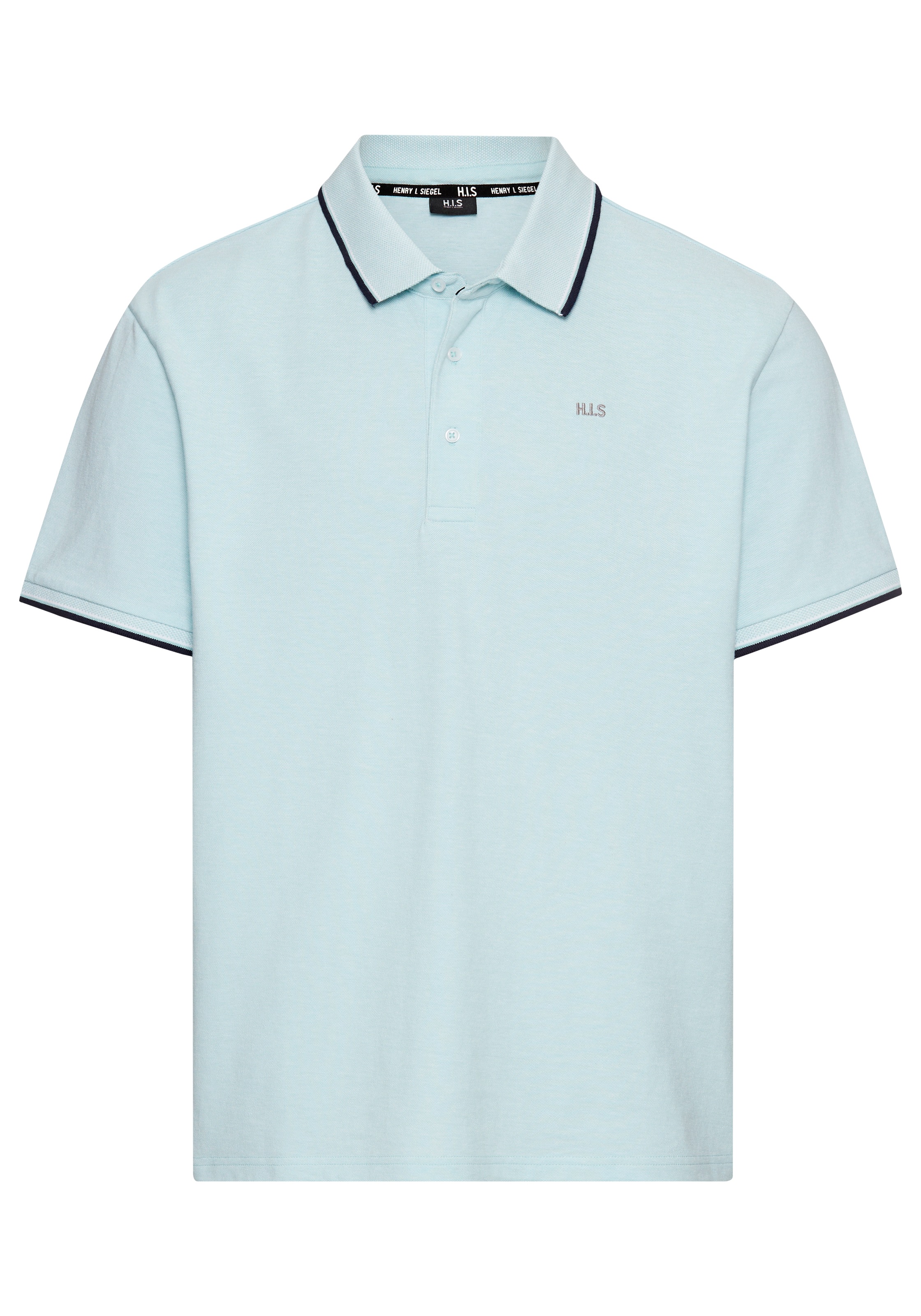 H.I.S Poloshirt, mit sportlichen Kontraststreifen & Logo-Stickerei