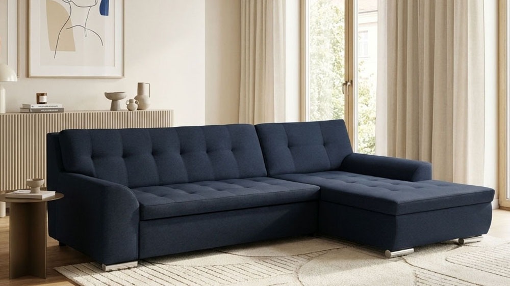 OTTO home "Torrnby 268 x 178 cm, mit Steppungen, modern & stabil" L-Form, aus pflegeleichtem, weichem Luxus-Microfaser