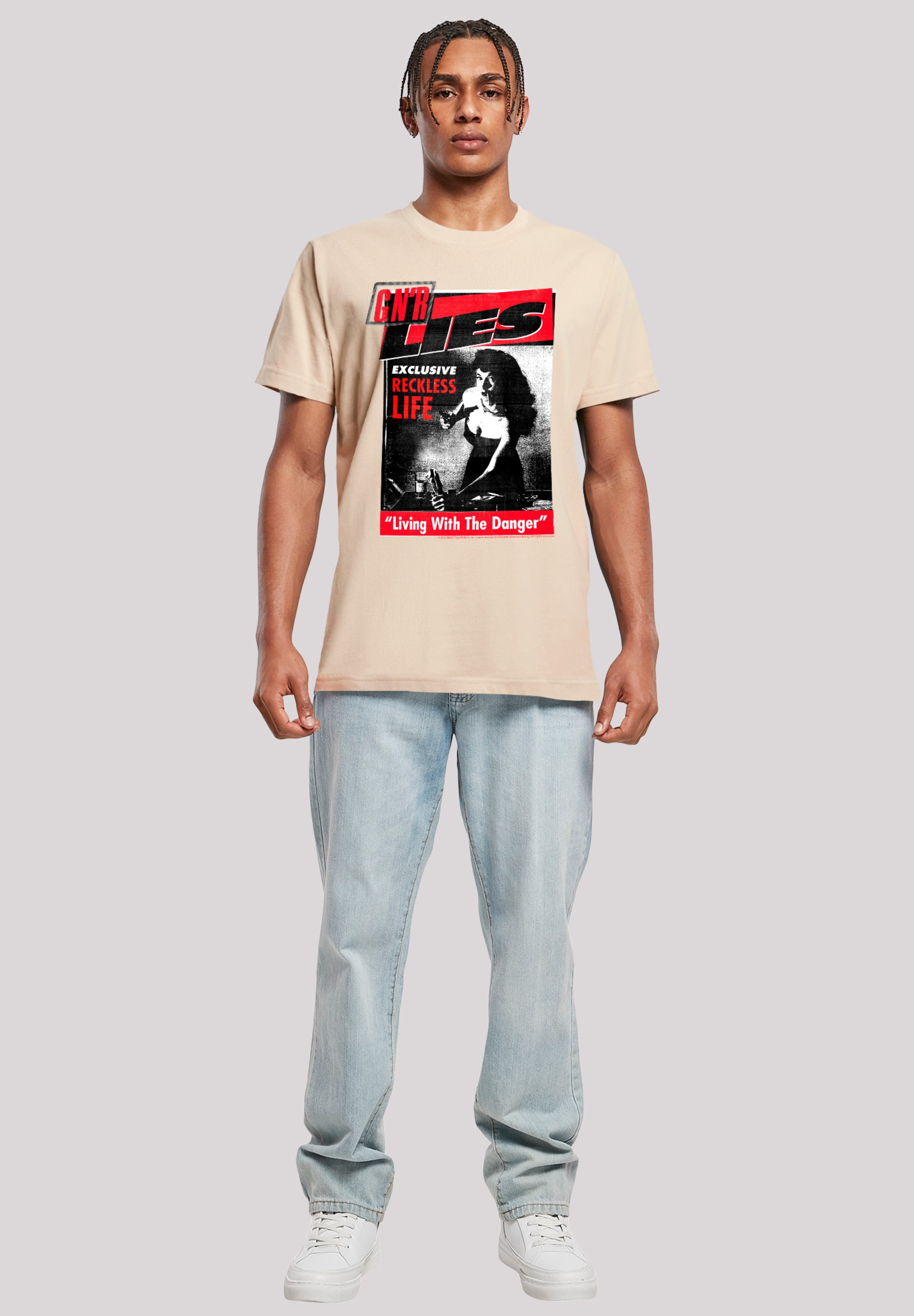 F4NT4STIC T-Shirt »Guns N' Roses Lies«, Streetwear Fashion