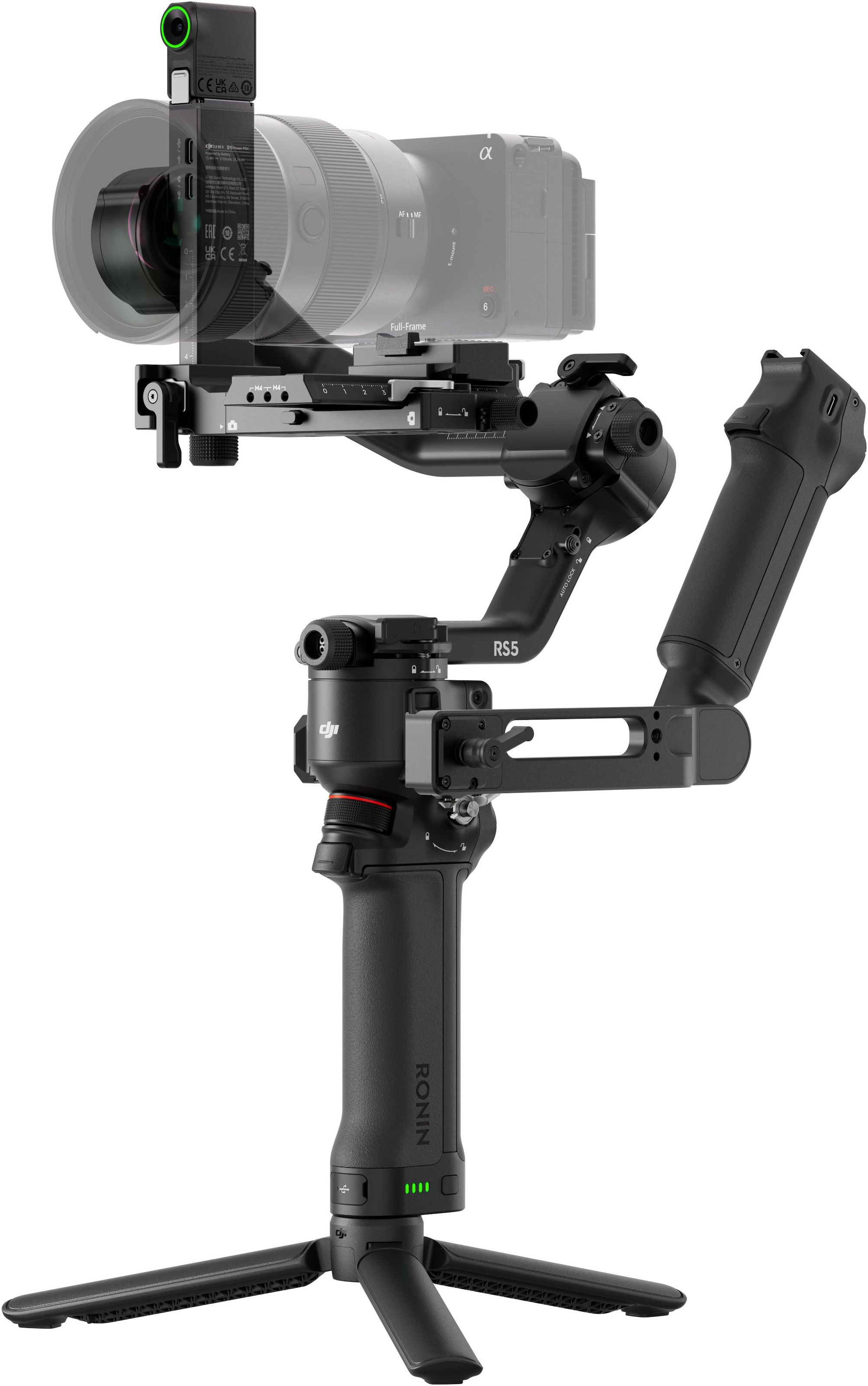 DJI Gimbal "RS 5 Combo", schwarz, B:19,22cm H:41,88cm T:22,32cm, Gimbals - Einheitsgröße