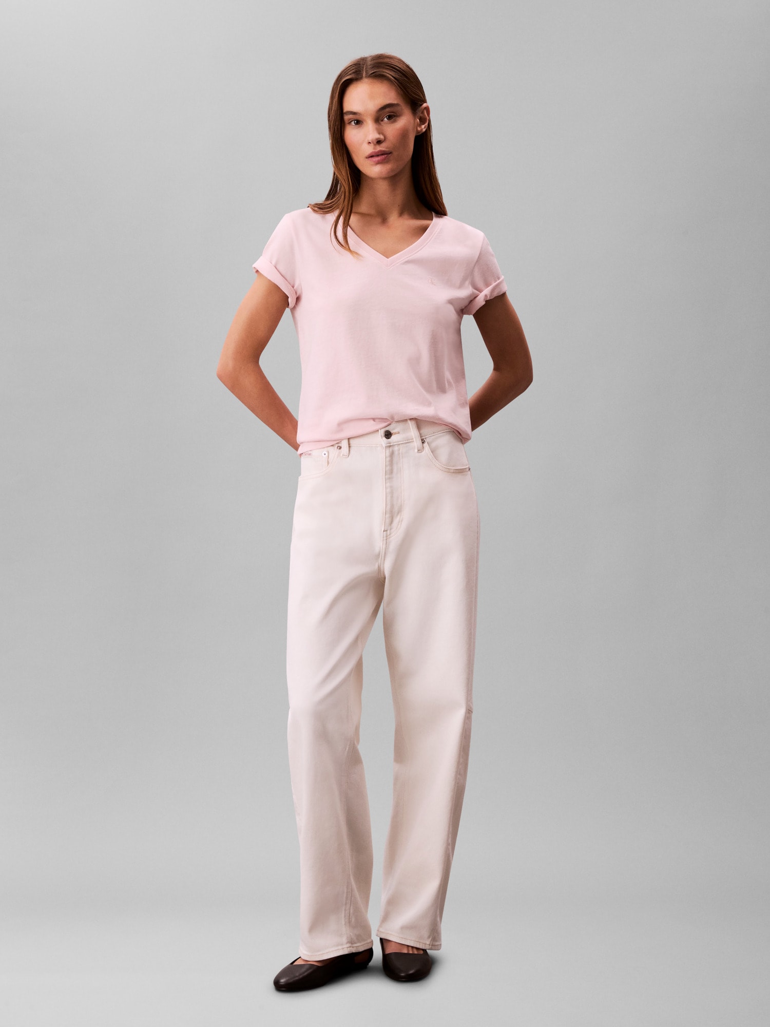 Calvin Klein Jeans T-Shirt »Archive Jersey Vnk Tee EU«, Mit V-Ausschnitt