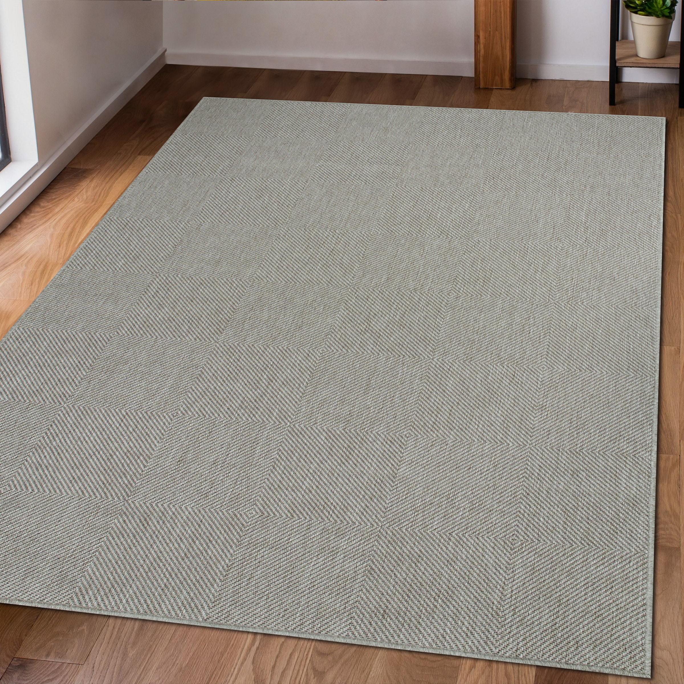OTTO home Teppich »Anna, auch als Läufer erhältlich« rechteckig 3 mm Höhe In- und Outdoor geeignet, Sisal-Optik, Wetterfest & UV-beständig