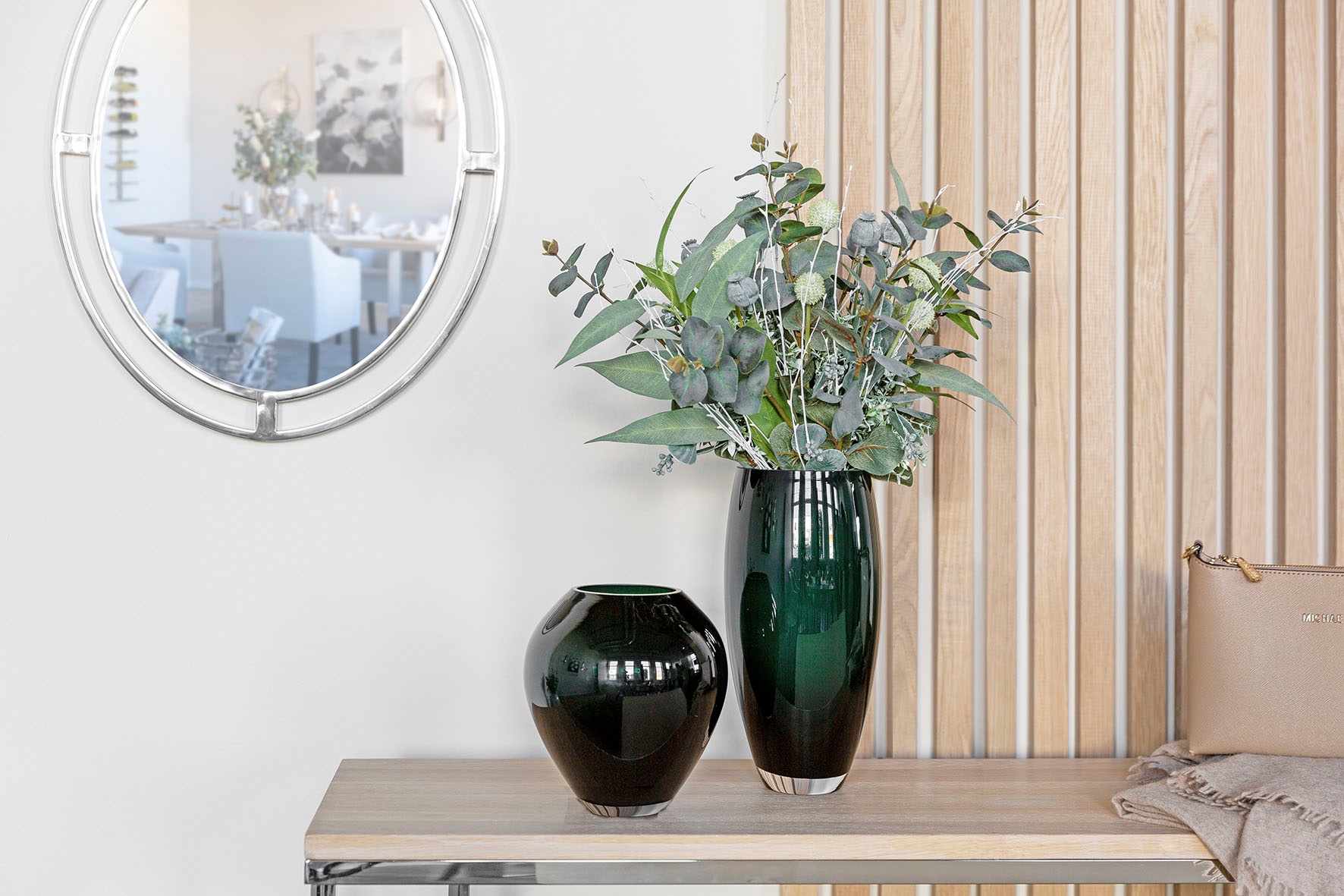 Fink Tischvase "LIVIA" aus durchgefärbt Glas, mundgeblasen, Höhe ca. 18 cm günstig online kaufen