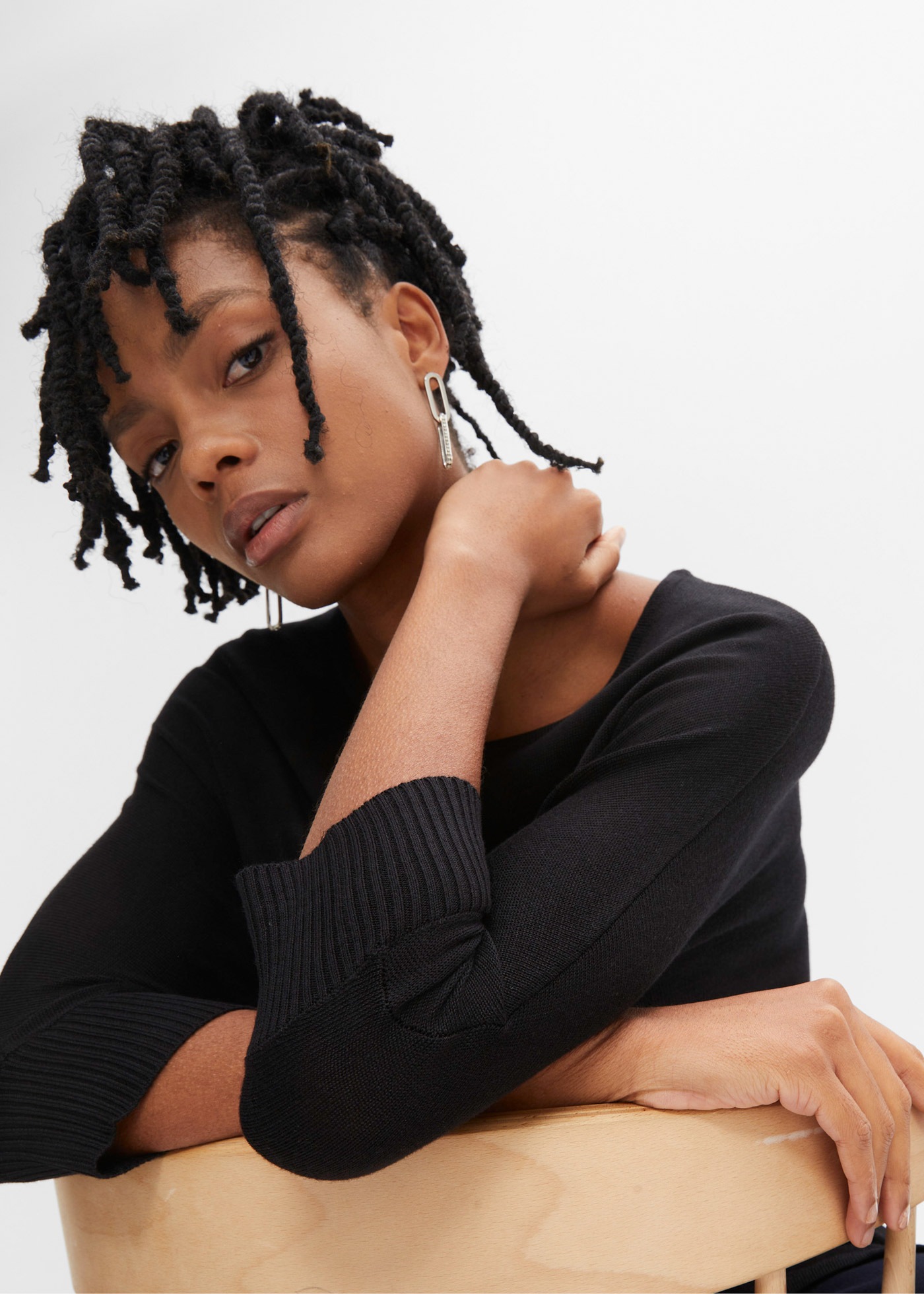 Thumbnail - bonprix Strickpullover "Feinstrickpullover mit 3/4 Arm" aus Polyacryl und Viskose, mit Rundhalsausschnitt, mit 3/4-Ärmel...