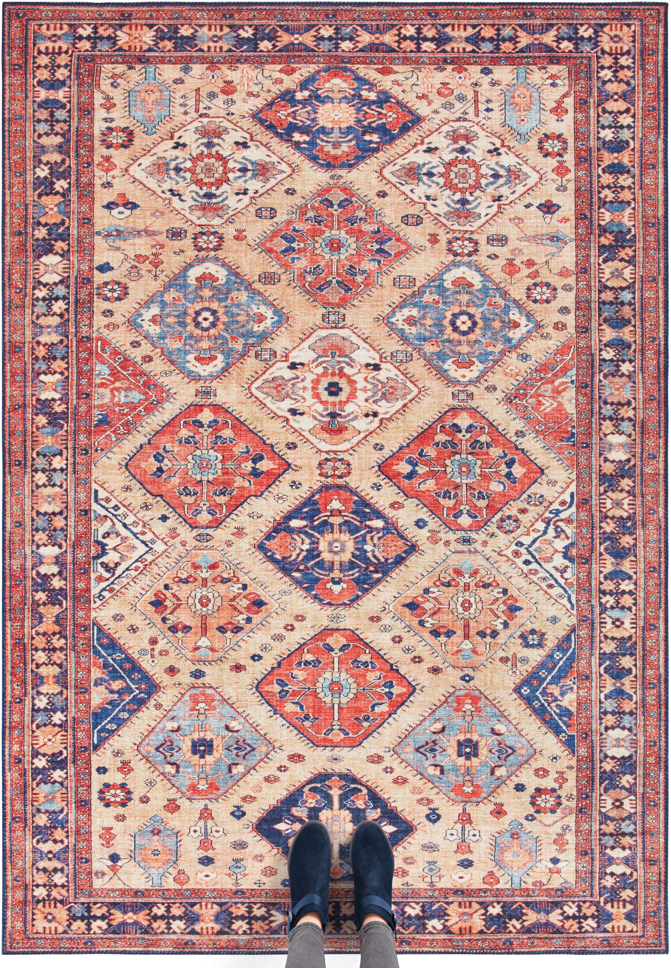 ELLE DECORATION Läufer »Afghan Kelim«, rechteckig, 5 mm Höhe, Orient Optik, Vintage, Orientalisch, Wohnzimmer, Schlafzimmer, Flur