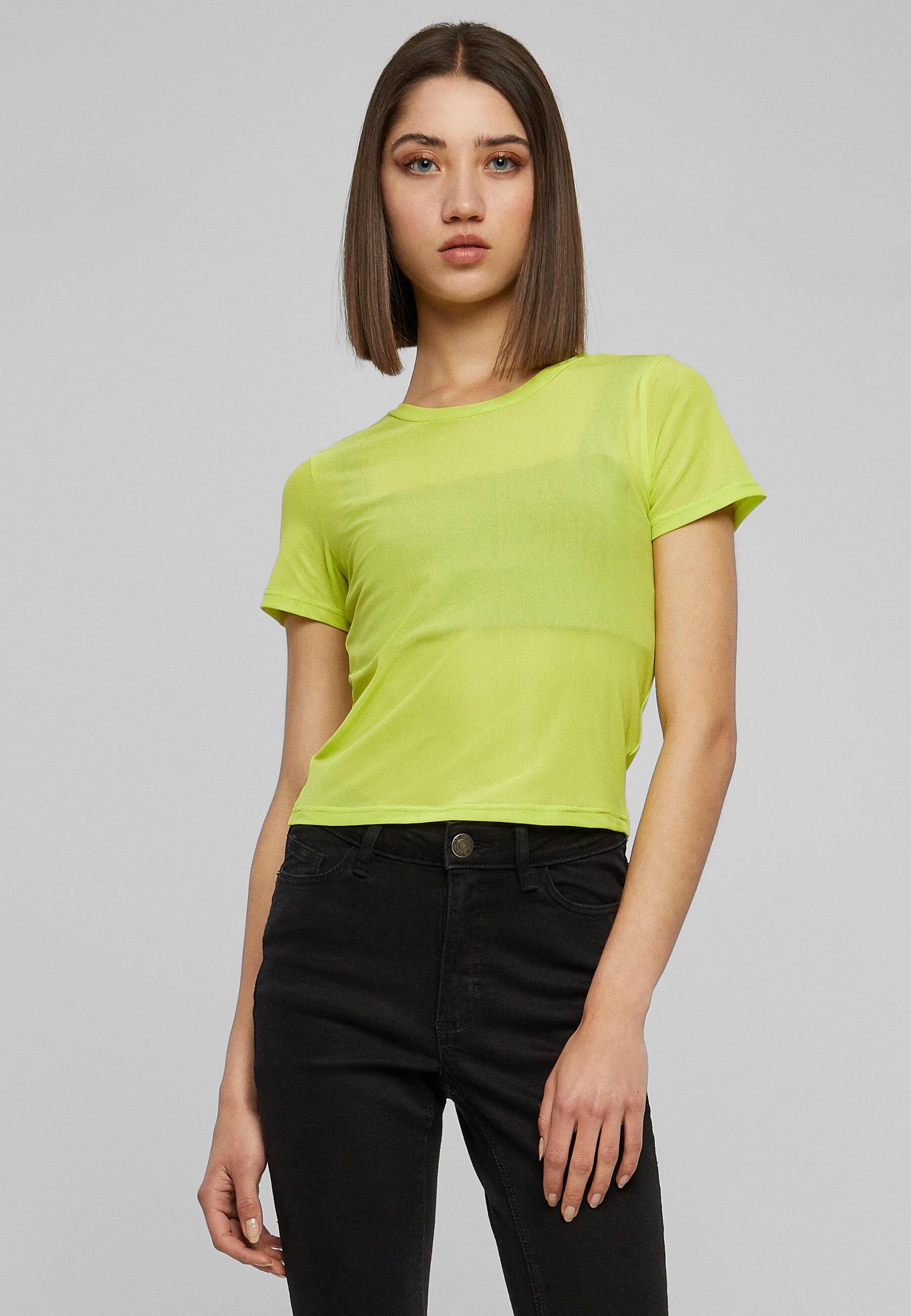 URBAN CLASSICS T-Shirt »Urban Classics Damen Ladies Short Mesh Tee«, (1 tlg.)