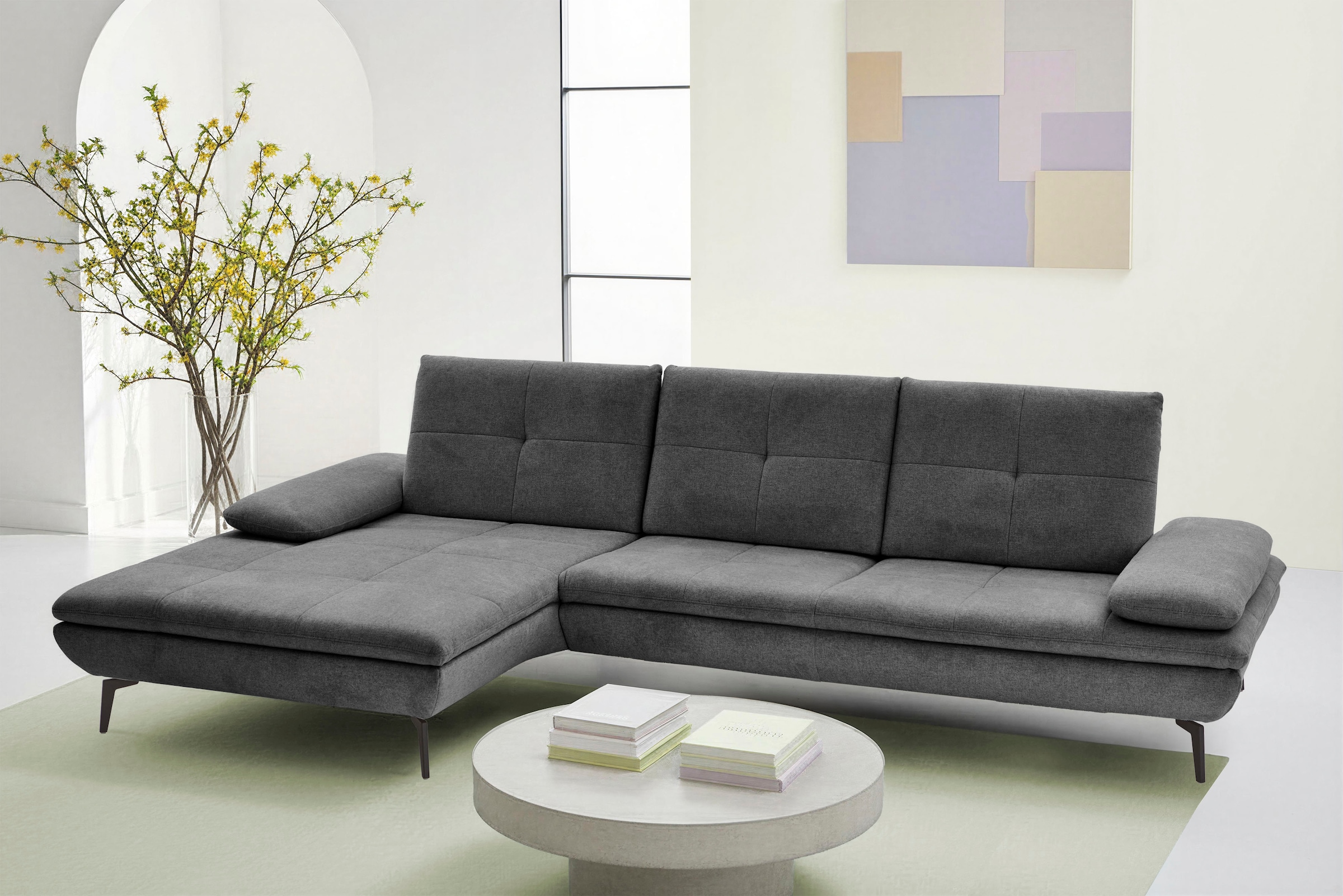 Die PlanBar Ecksofa "MP-IN23002 L-Form" wahlweise mit Armteil- und Sitztief günstig online kaufen