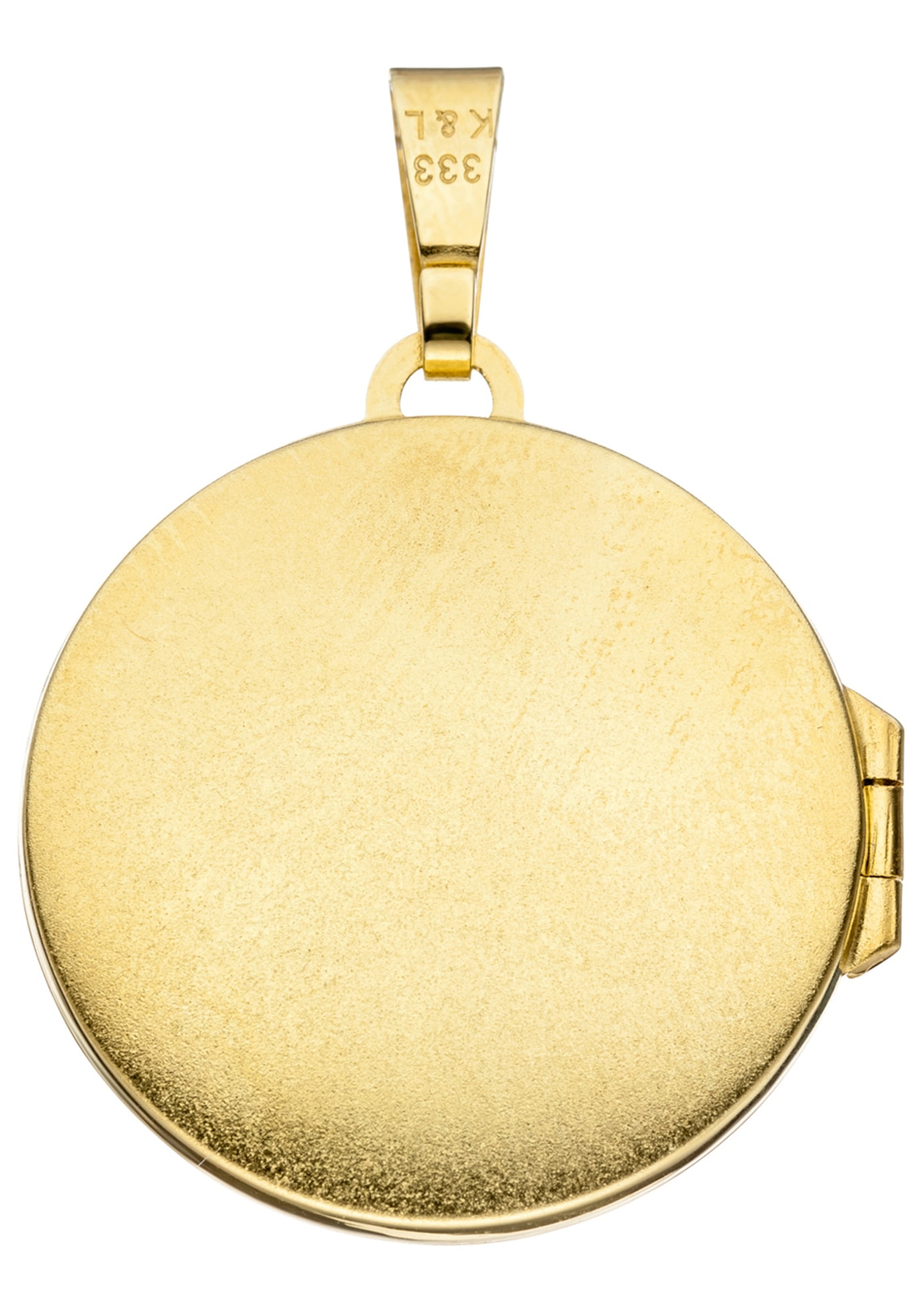 JOBO Medallionanhänger »Anhänger Medaillon rund«, 333 Gold mit Zirkonia