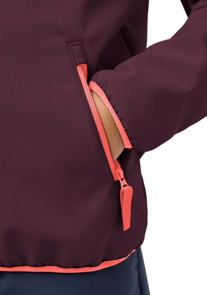 Jack Wolfskin Softshelljacke »FOURWINDS JACKET KIDS«, mit Kapuze