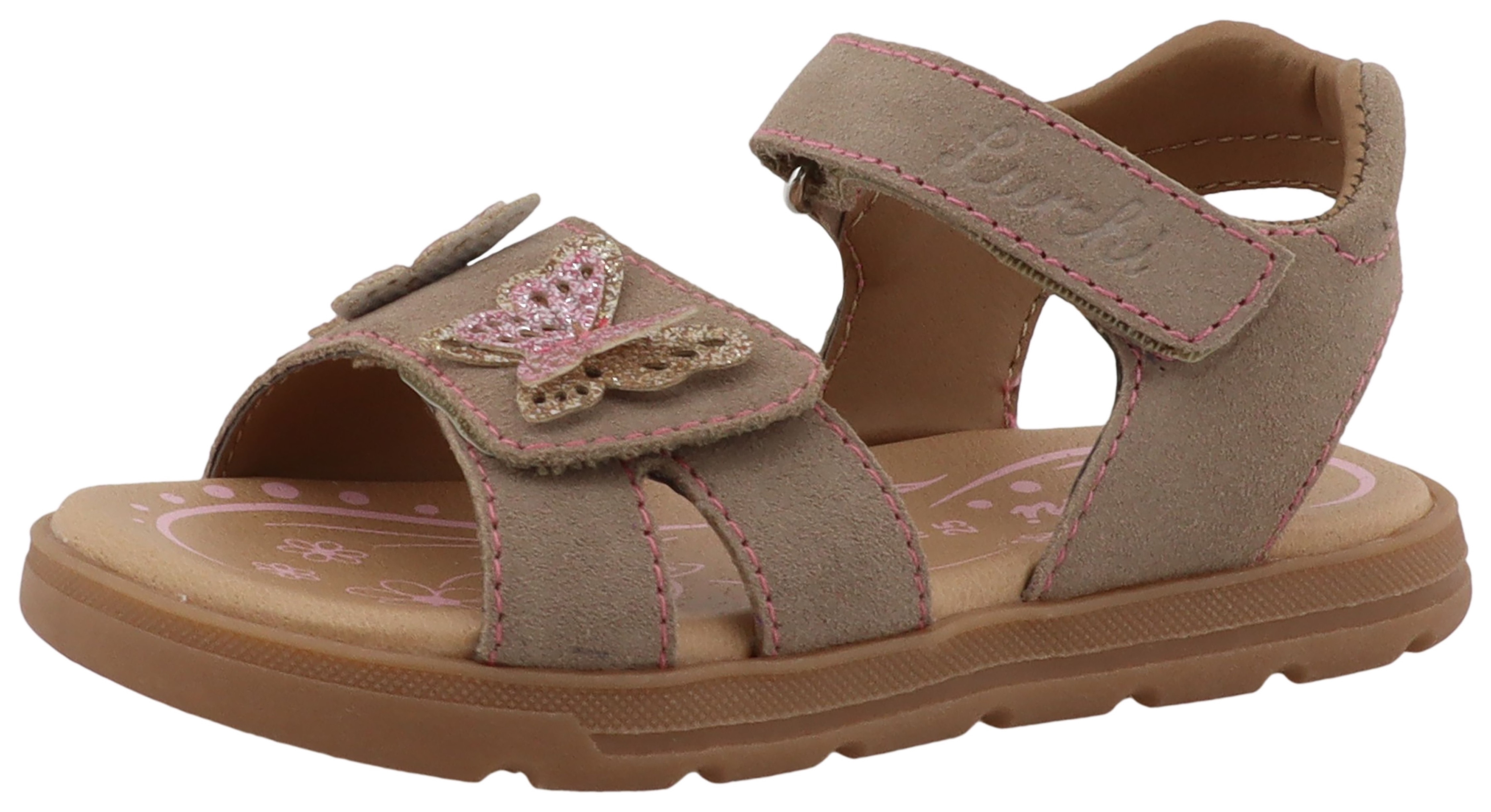 Lurchi Sandale "Cinny" Klettschuh mit Glitzer, Größenschablone zum Download