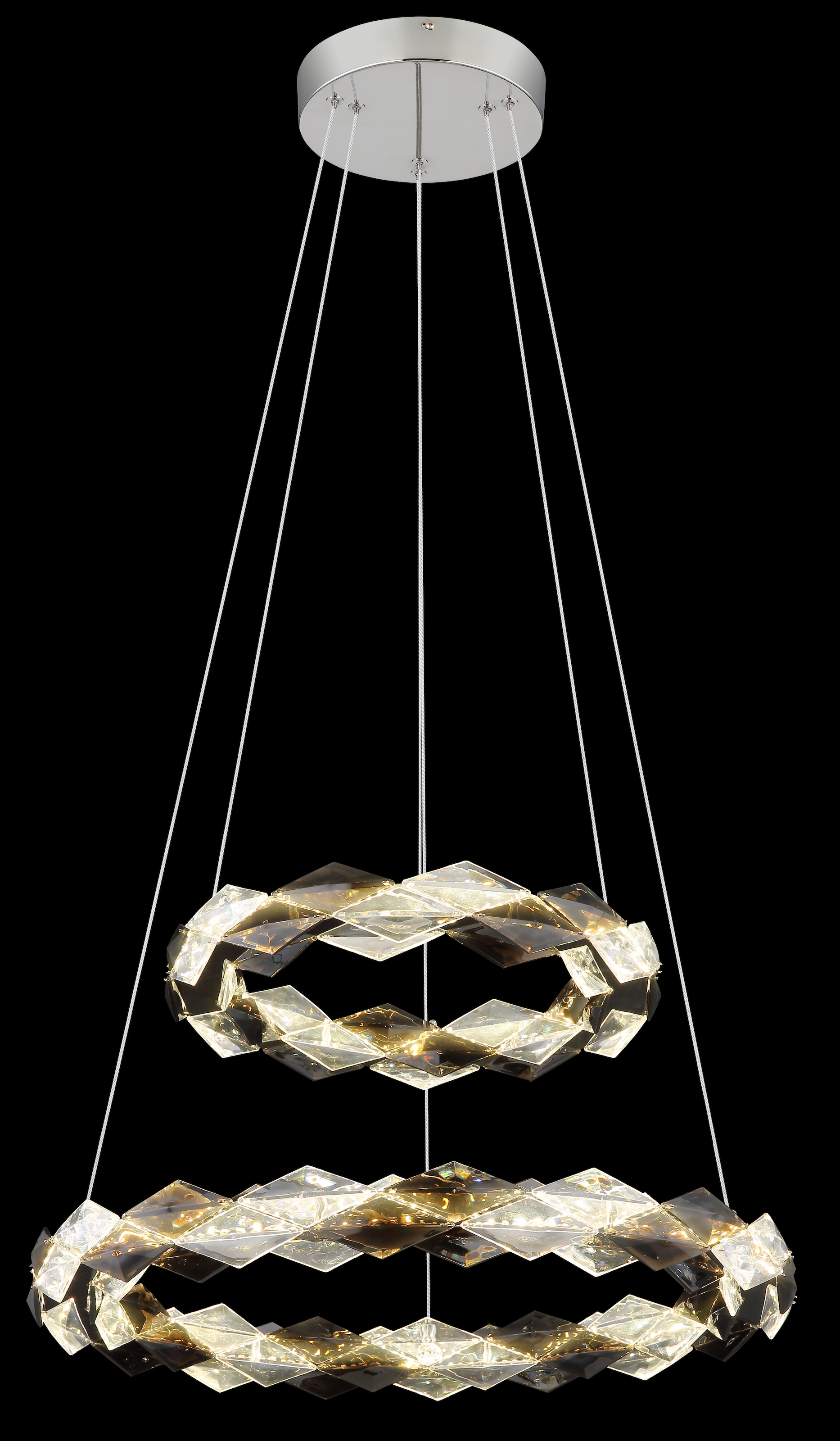 GLOBO LIGHTING LED Pendelleuchte »KARILION«, Leuchtmittel LED-Modul | LED fest integriert, Hängelampe/Hängeleuchte/Wohnzimmer/Esstisch/elegant