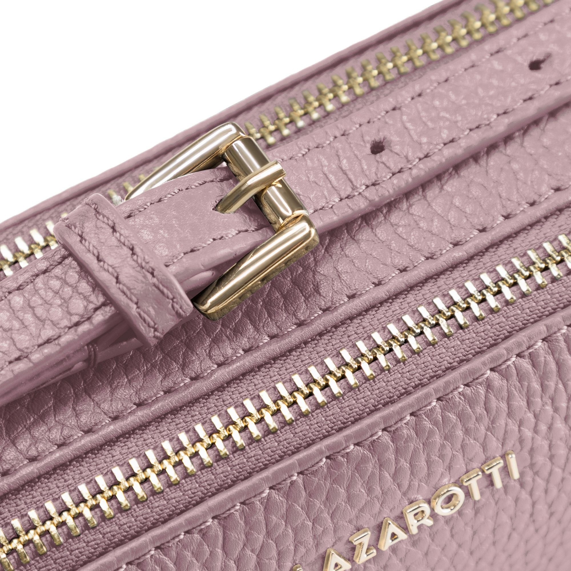 Lazarotti Umhängetasche »Bologna Leather Umhängetasche Camera-Bag Leder Double-Zip 18 cm«