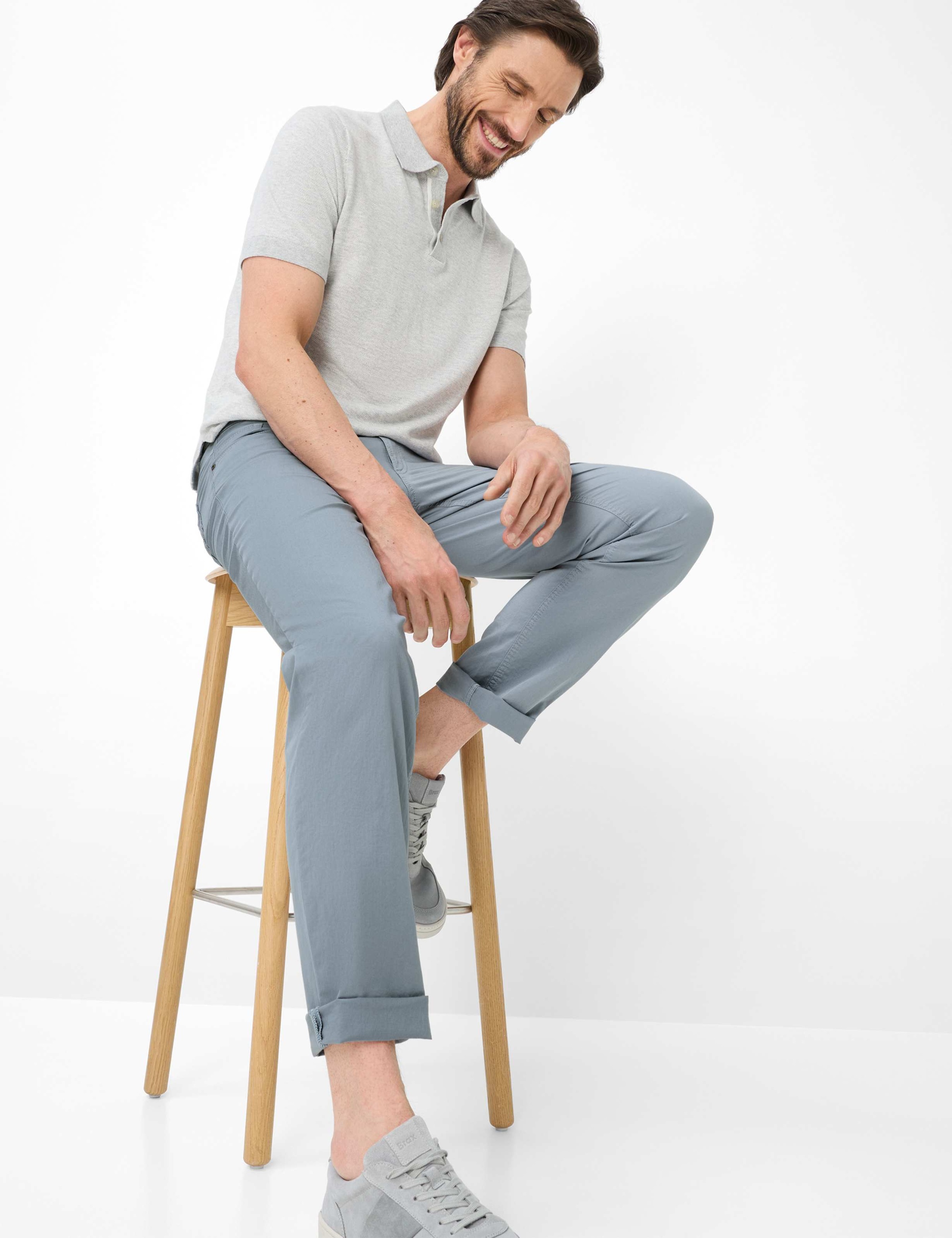 5-Pocket-Hose EUREX BY BRAX "Style LUKE", Herren, Gr. 52, Normalgrößen, blau, Web, 97% Baumwolle, 3% Elasthan, Hosen 5-Pocket-Hose 3
