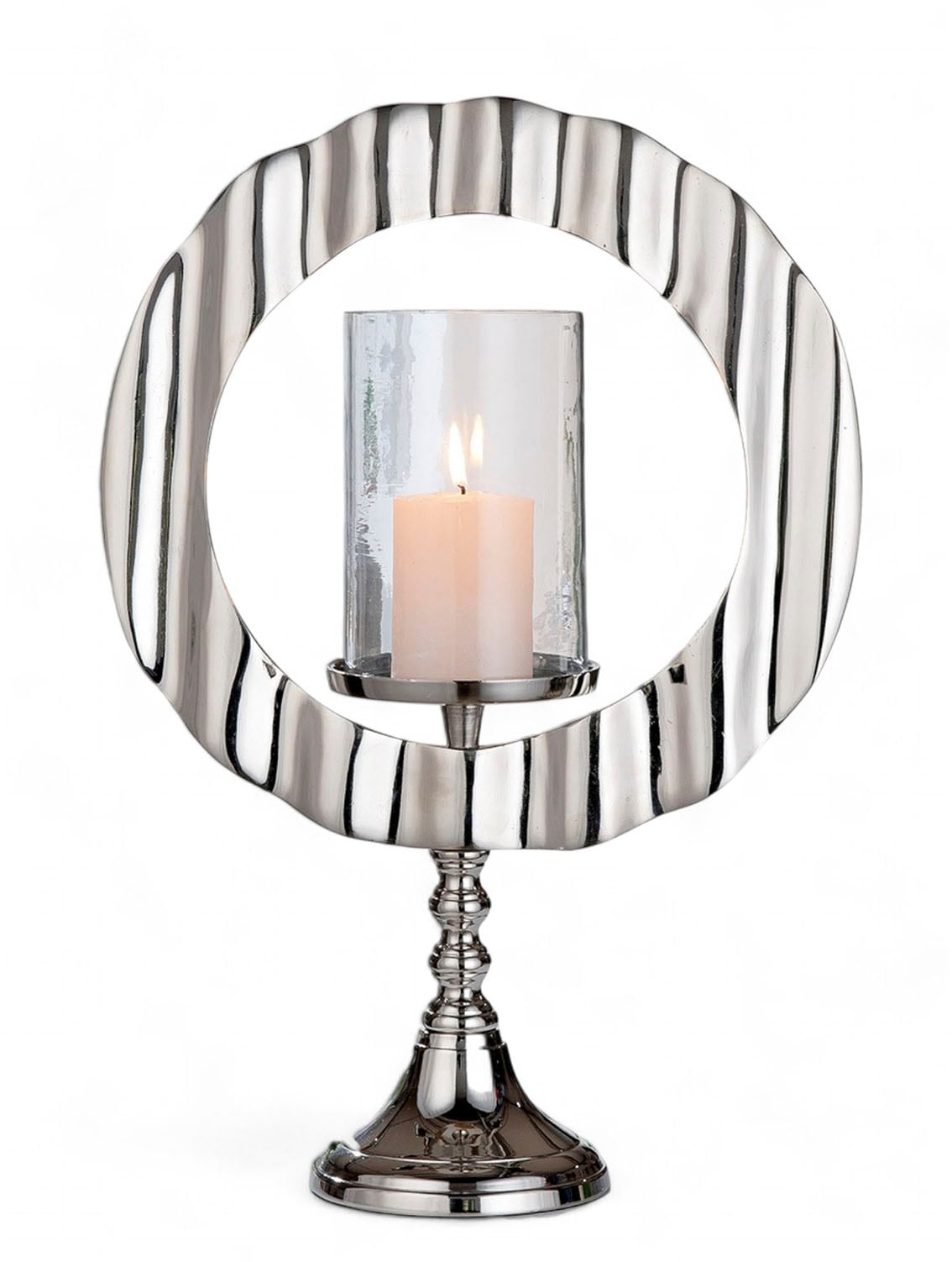 Casablanca by Gilde Windlicht "Kerzenleuchter Circulus silber" günstig online kaufen