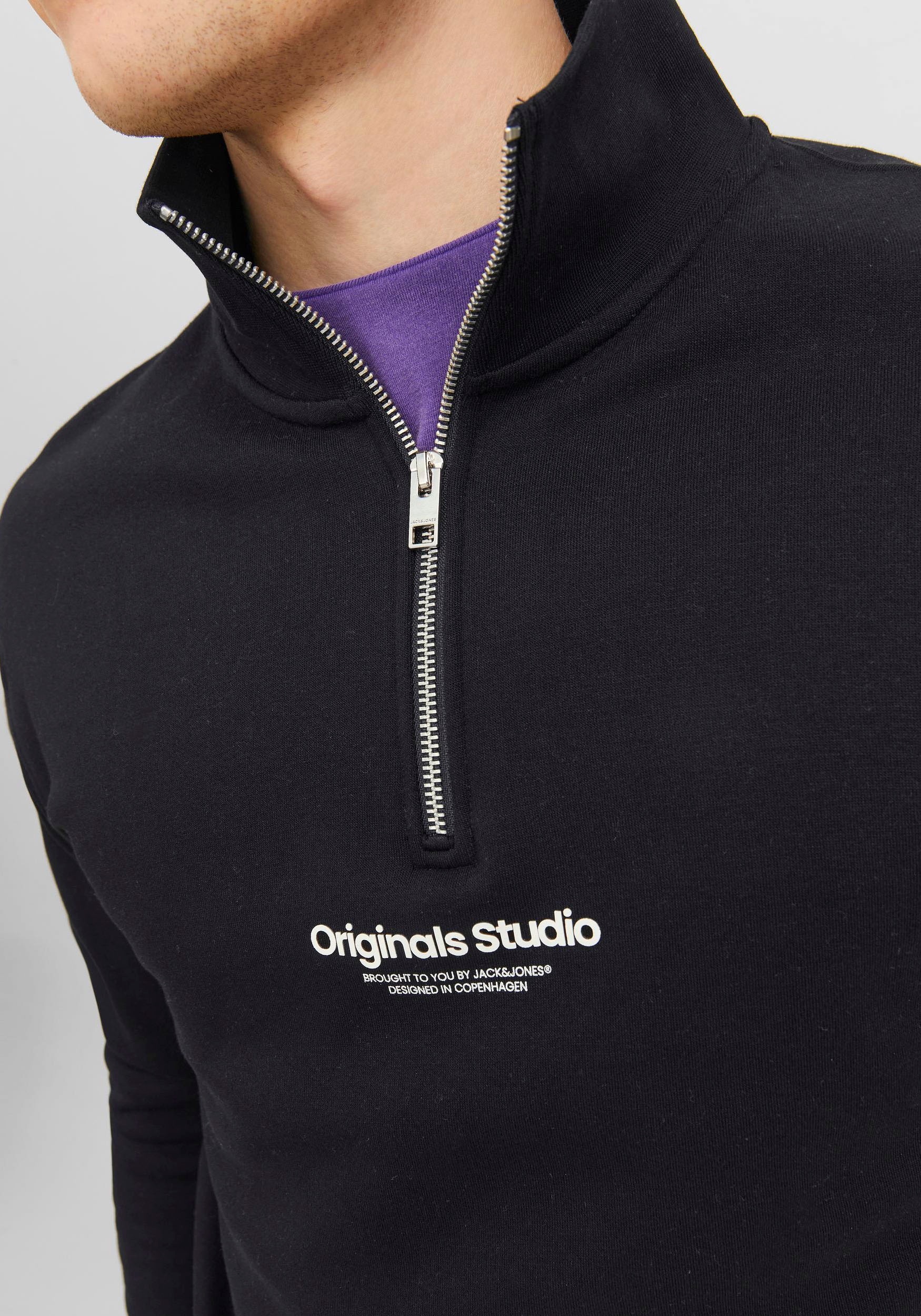 Thumbnail - Jack & Jones Sweatshirt "JORVESTERBRO SWEAT QUARTER ZIP HN NOOS", im Troyer-Look