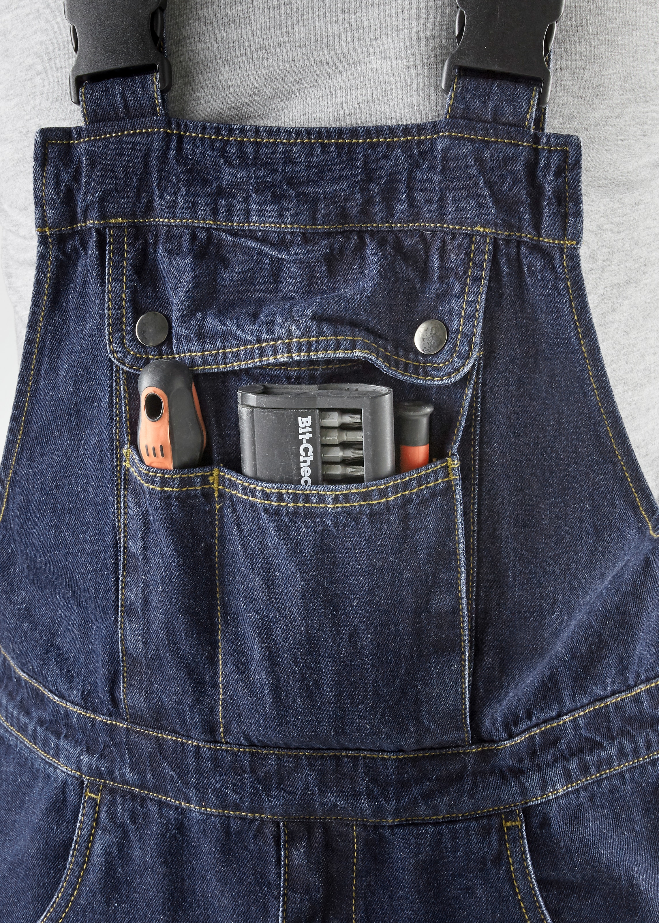 Northern Country Latzhose »Worker Jeans«, | dehnbarem langlebig 100% fit), und Bund, robuster Baumwolle, bestellen Jeansstoff, 11 Taschen, comfort strapazierfähig (aus BAUR mit
