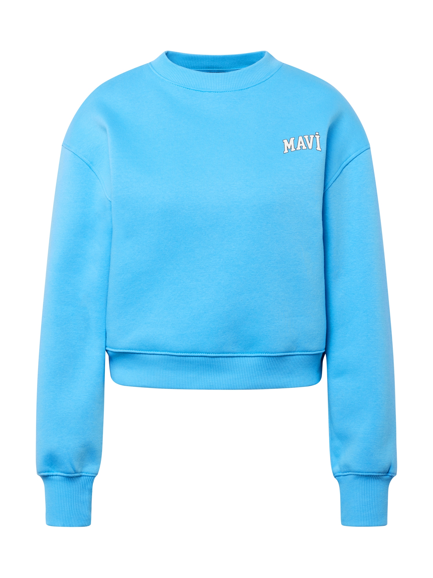 Mavi Rundhalspullover »LOGO SHORT SWEATSHIRT«, Pullover mit Mavi Logo gestrickt