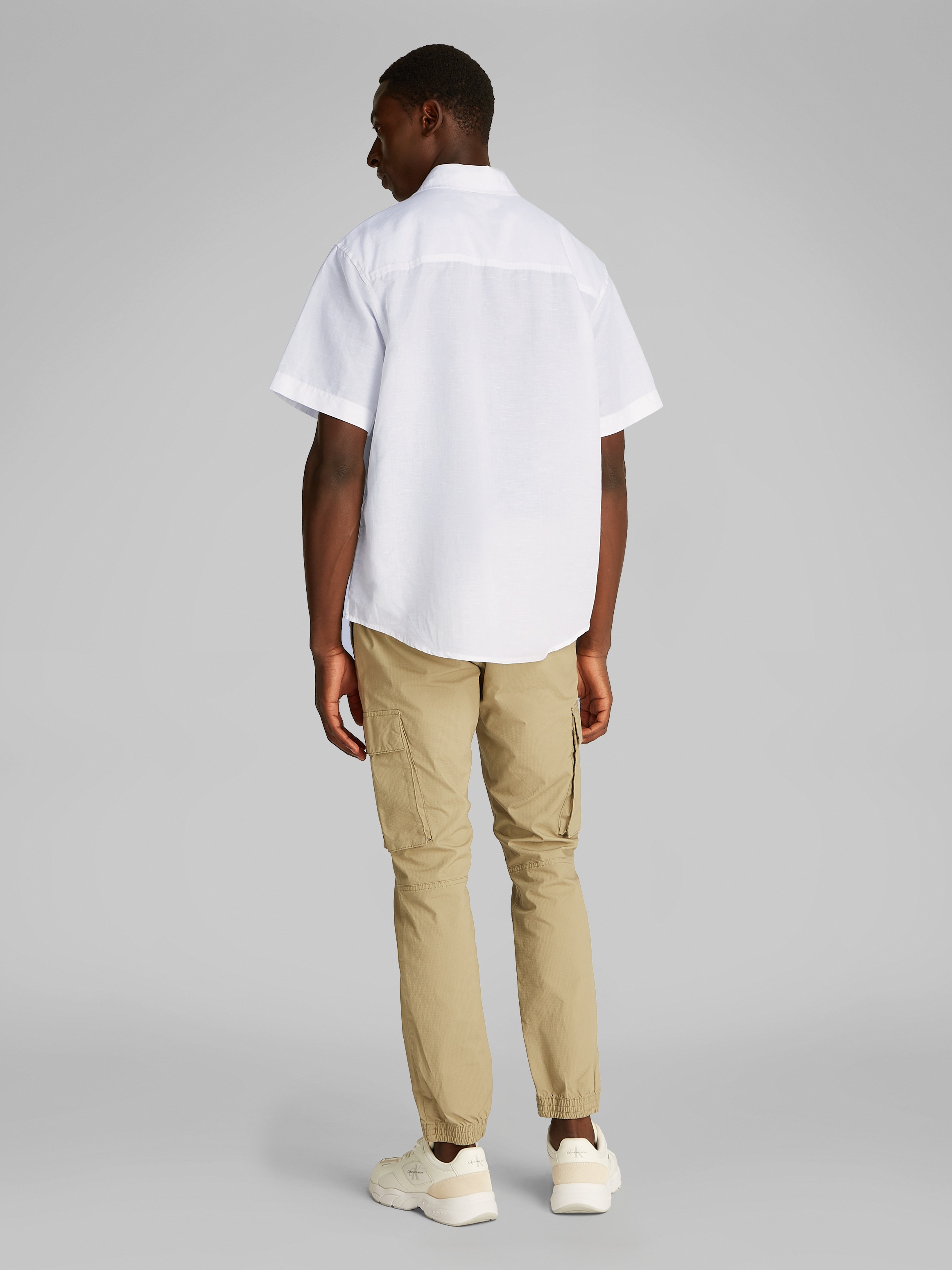 Calvin Klein Jeans Kurzarmhemd »LINEN COTTON S/S SHIRT«, mit Brusttasche