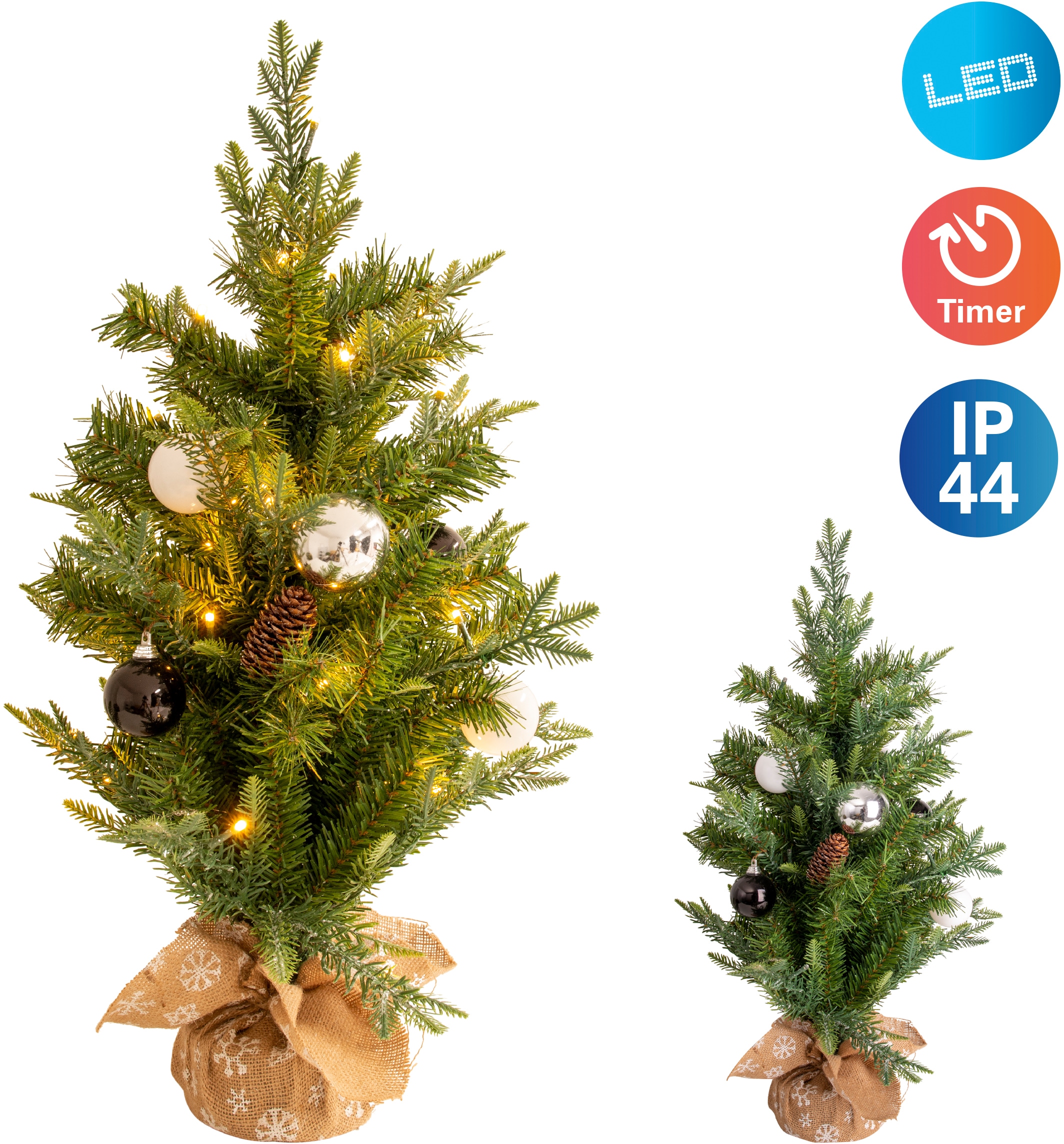 näve LED Dekoobjekt »Weihnachtsbaum«, 1 flammig, Für Aussen geeignet (vor Haustüre),incl. Timer (6on/18off),40x LEDÂ´s