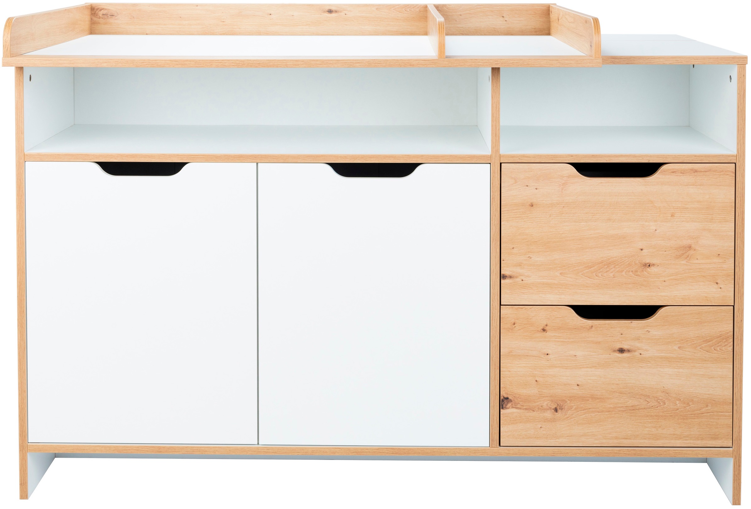 arthur berndt Babymöbel-Set »Babyzimmer Set »Maxim« 2-teilig«, (Spar-Set, 2 tlg., Babymöbel-Set »Maxim« bestehend aus Kinderbett und Wickelkommode), Gedämpfte Türen und Schubkästen
