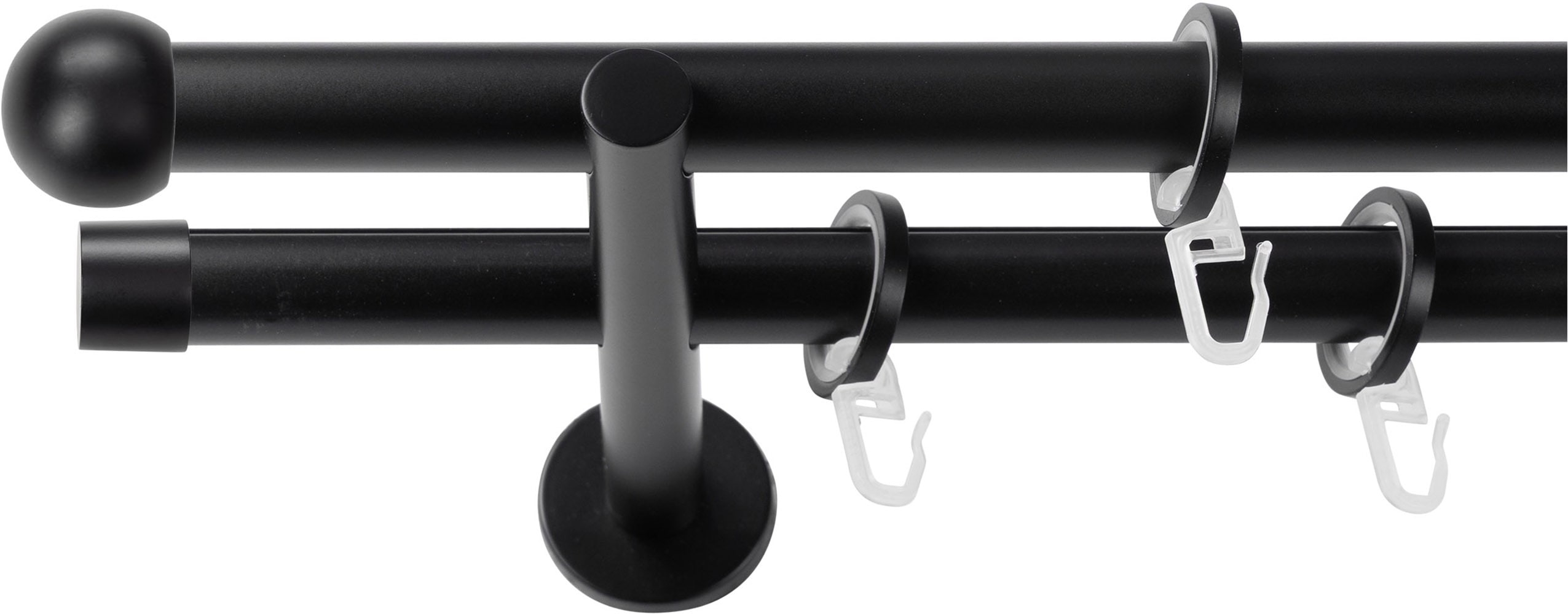 SN DECO GROUP Gardinenstange Ø 19 mm 2 läufig-läufig Fixmaß;kürzbar