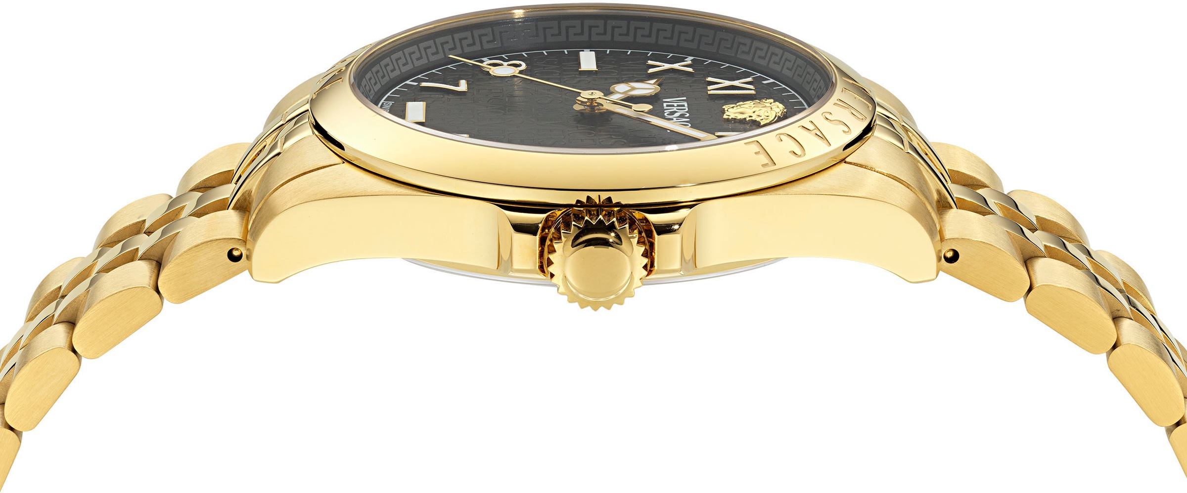 Versace Quarzuhr »VERSACE ANTEO«, Armbanduhr, Herrenuhr, Swiss Made, Saphirglas, Edelstahlarmband, Datum