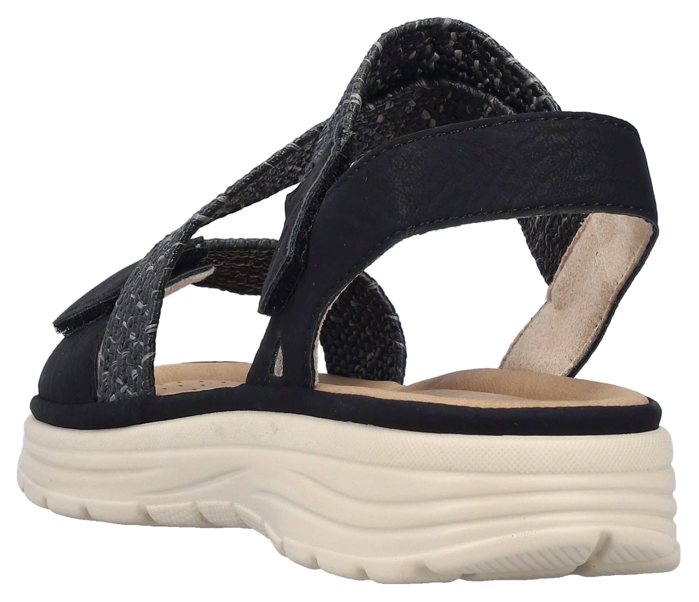 Rieker Sandale, Sommerschuh, Outdoorsandale mit regulierbaren Klettverschlüssen