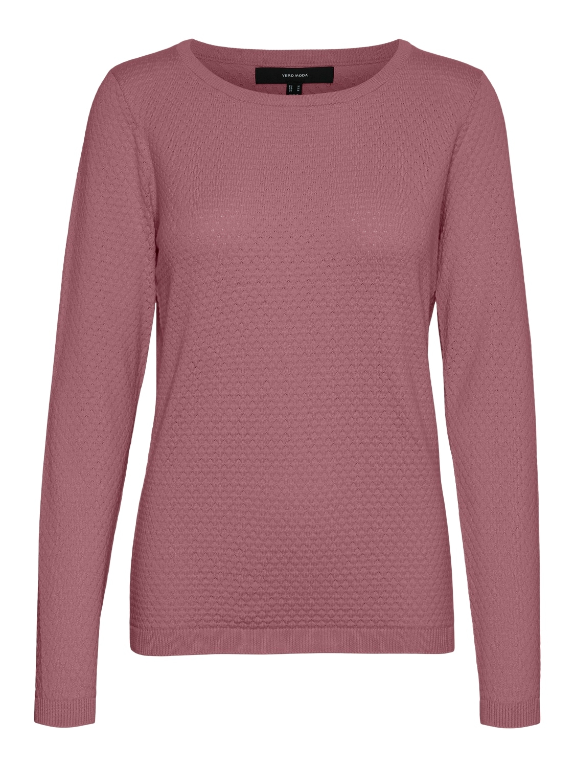 Vero Moda Rundhalspullover "VMCARE STRUCTURE LS O-NECK BLOU NOOS"