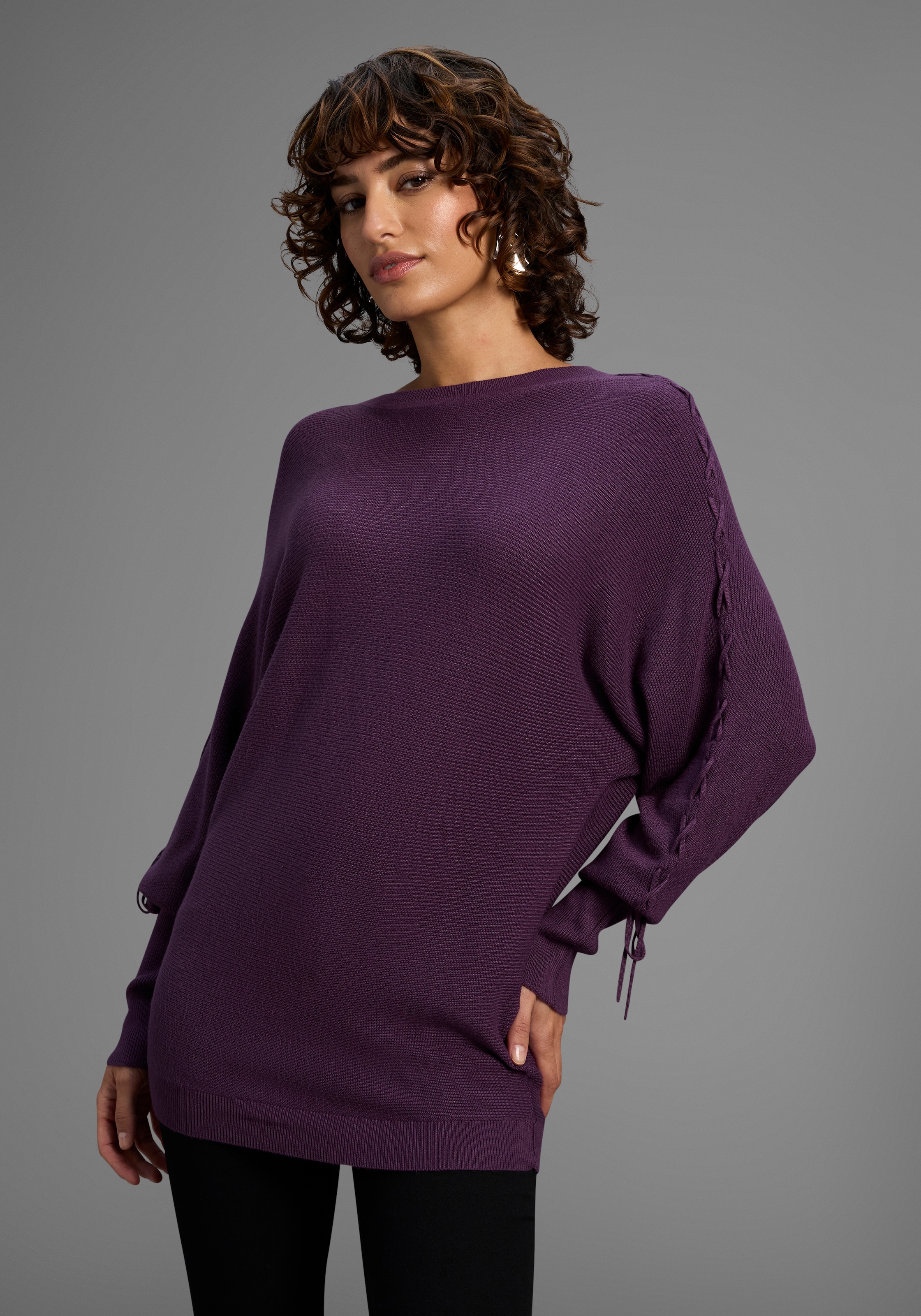 Laura Scott Fledermauspullover, mit Bindearm - NEUE KOLLEKTION günstig online kaufen