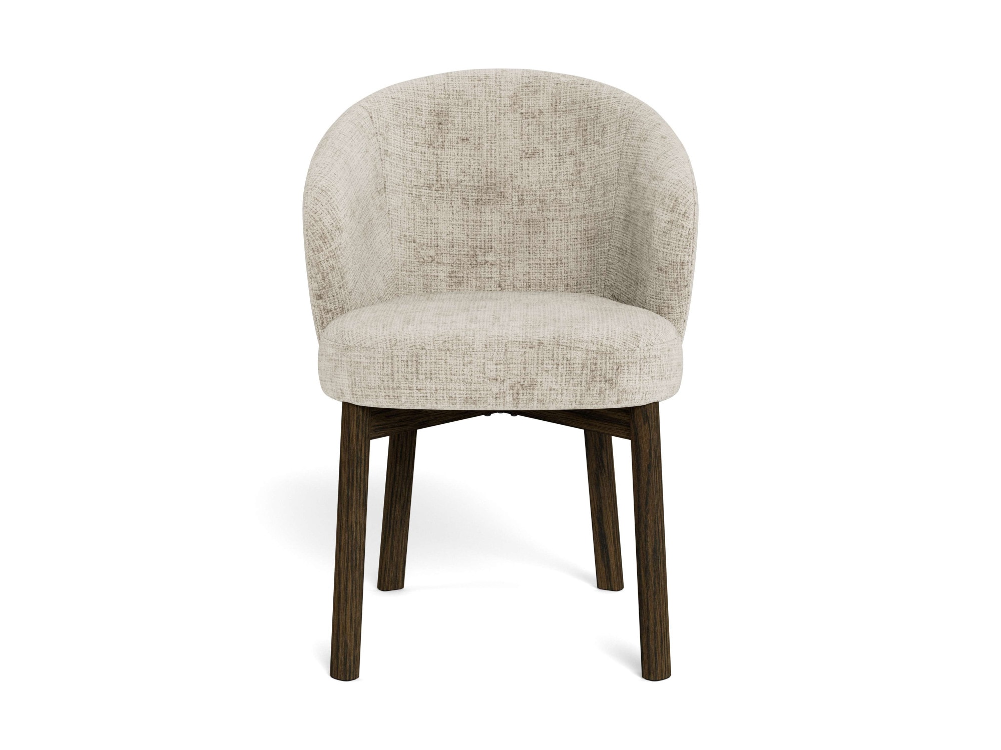 ACTONA GROUP Esszimmerstuhl »Polsterstuhl« (Set) 2 Stk.Stuhl, beiger Stoff, Armlehnen, Polsterung, runde Eichenbeine, FSC™