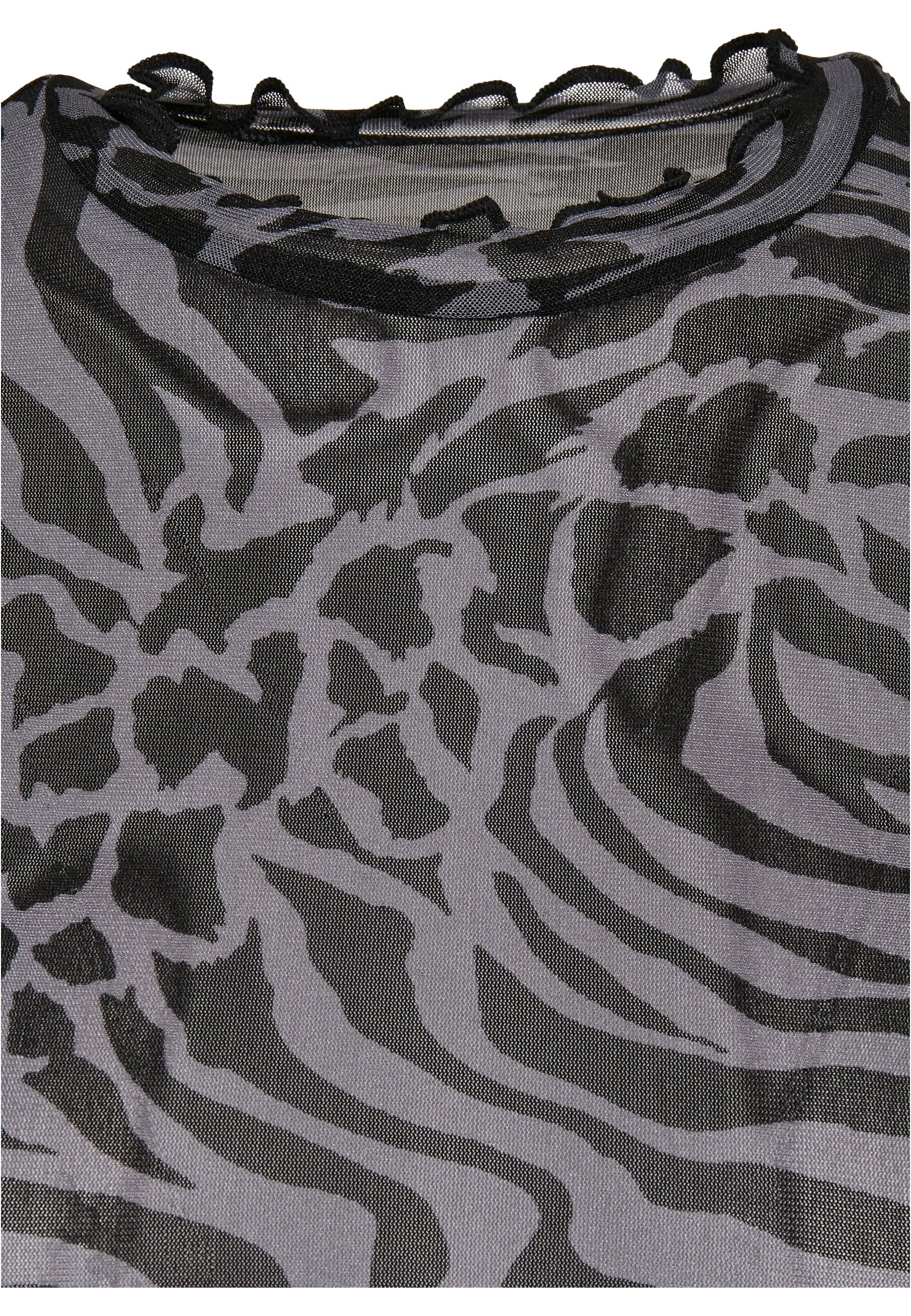 Thumbnail - URBAN CLASSICS Langarmshirt "Urban Classics Damen Ladies AOP Mesh Turtleneck Longsleeve" 1 Stk. tlg.