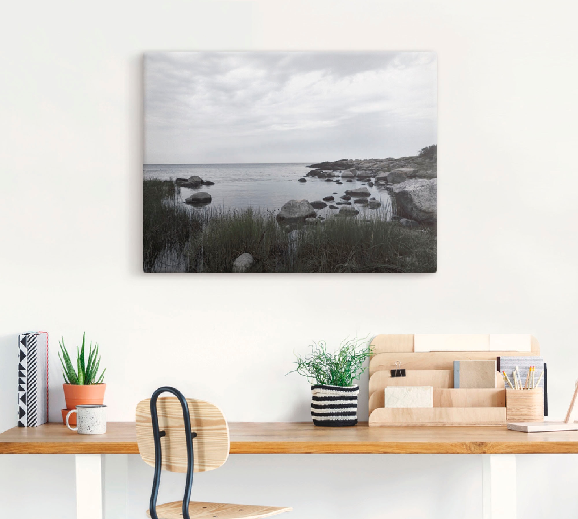 Artland Wandbild »Einsame Bucht am Meer«, Gewässer, (1 St.), als Leinwandbild, Wandaufkleber in verschied. Größen
