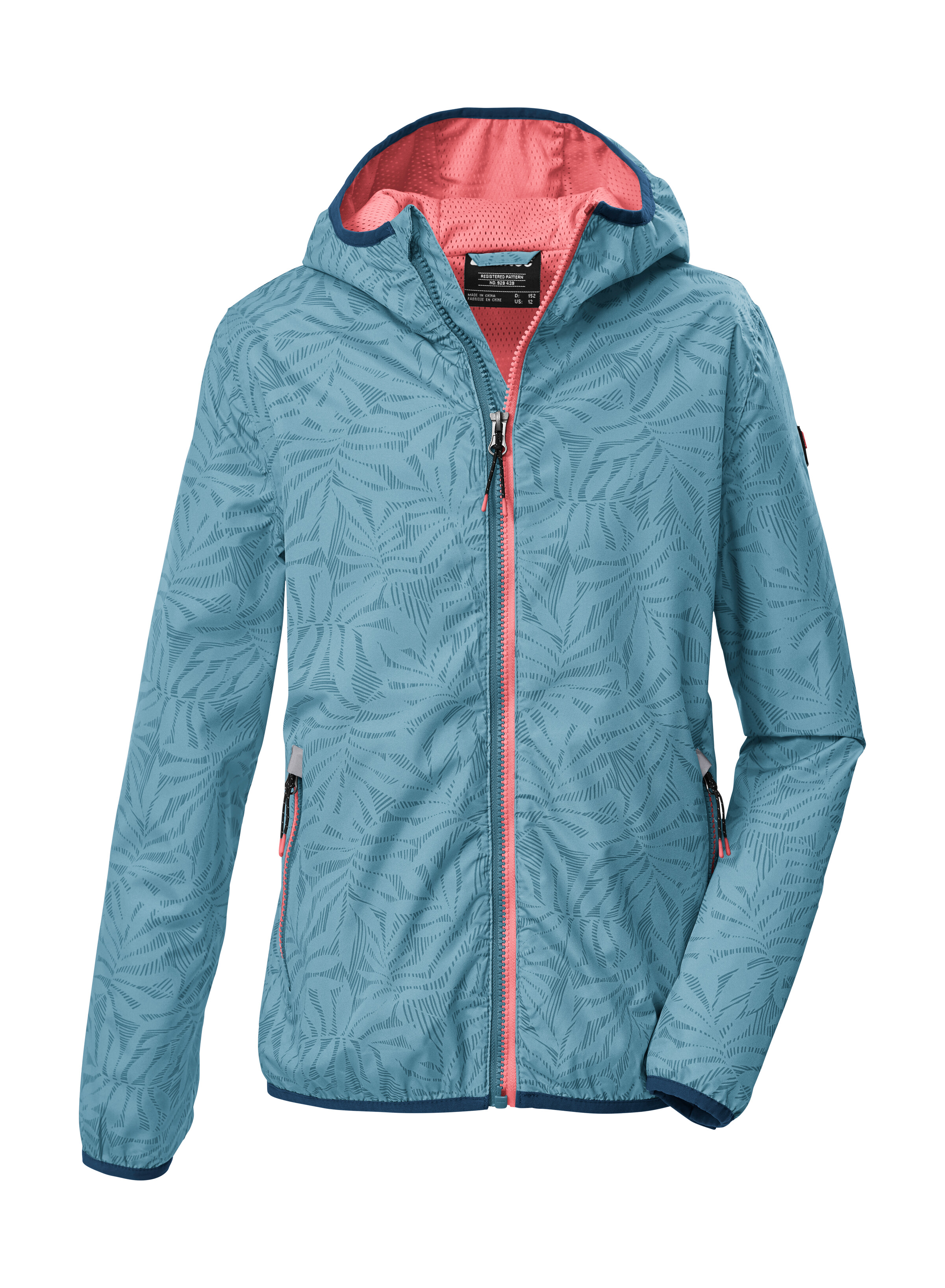 Killtec Funktionsjacke "KOS 163 GRLS JCKT" Leichte, wasserdichte Mädchenjacke mit reflektierenden Elementen